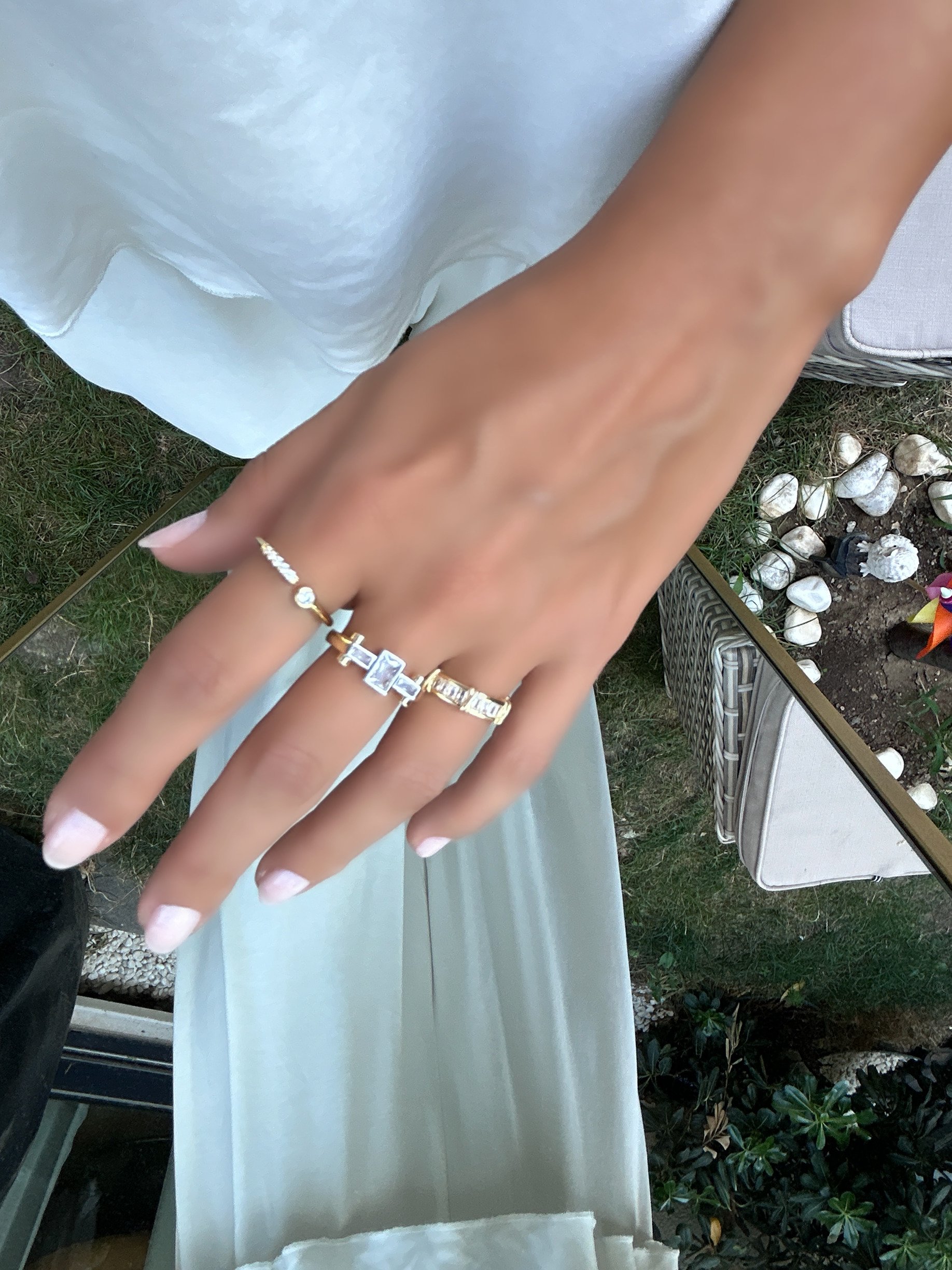 Vip Özel Seri 14K Üçlü Yüzük Kombini
