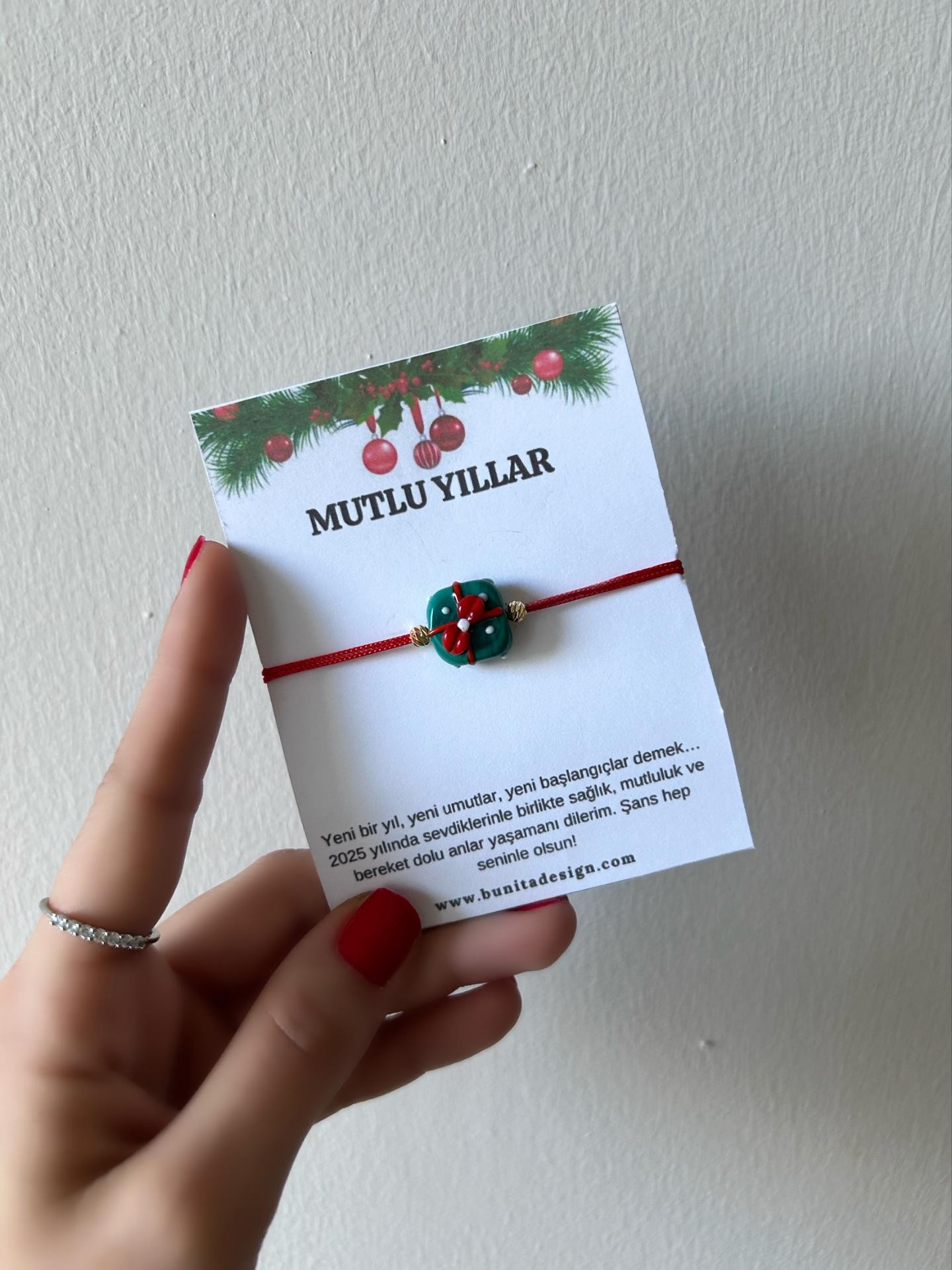 Murano Cam Hediye Paketi Yeni Yıl Konsept Bileklik