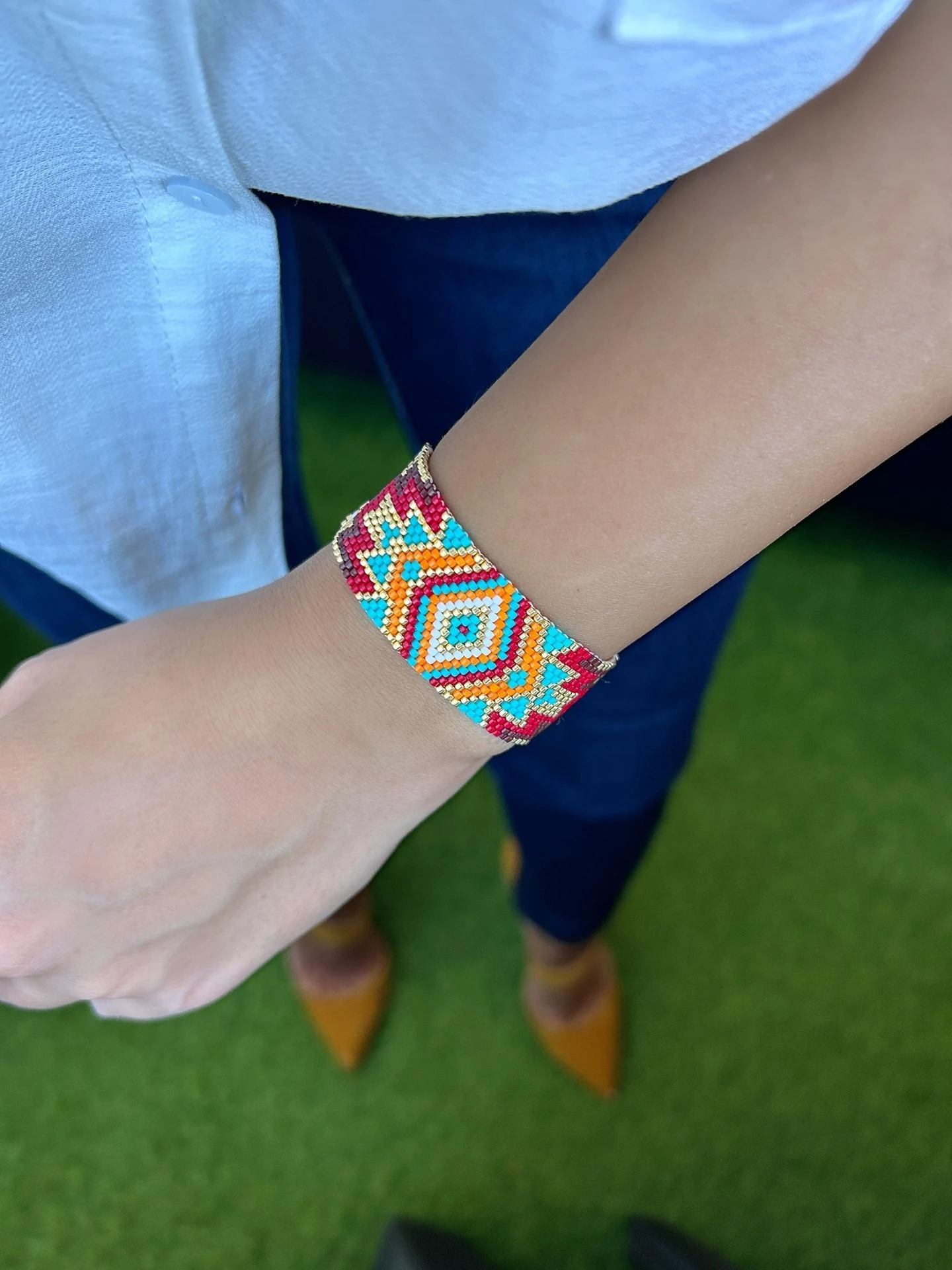 Etnik Desen Miyuki Boncuklu Bileklik