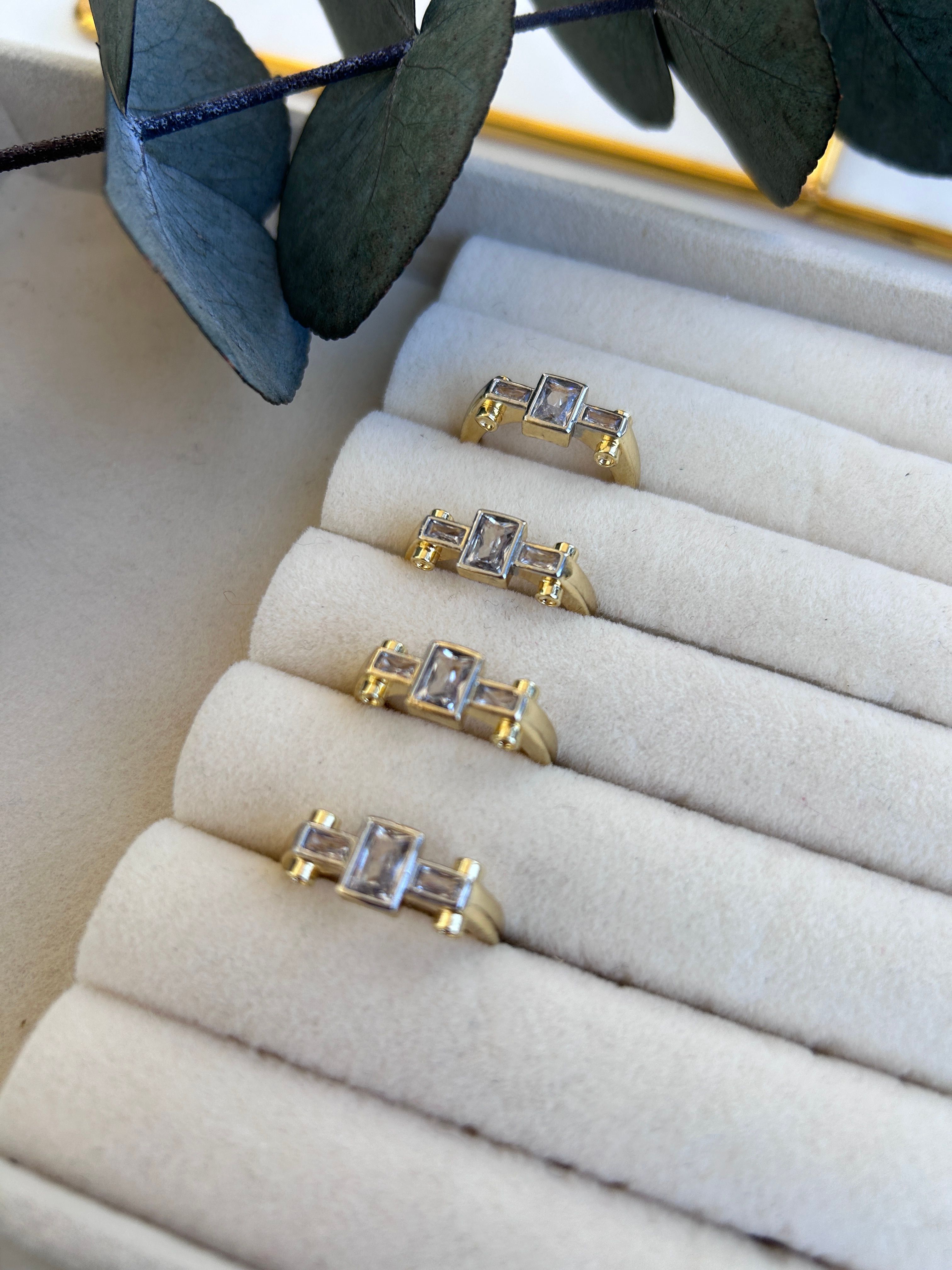 Vip Özel Seri 14K Vintage Model Ayarlanabilir Yüzük