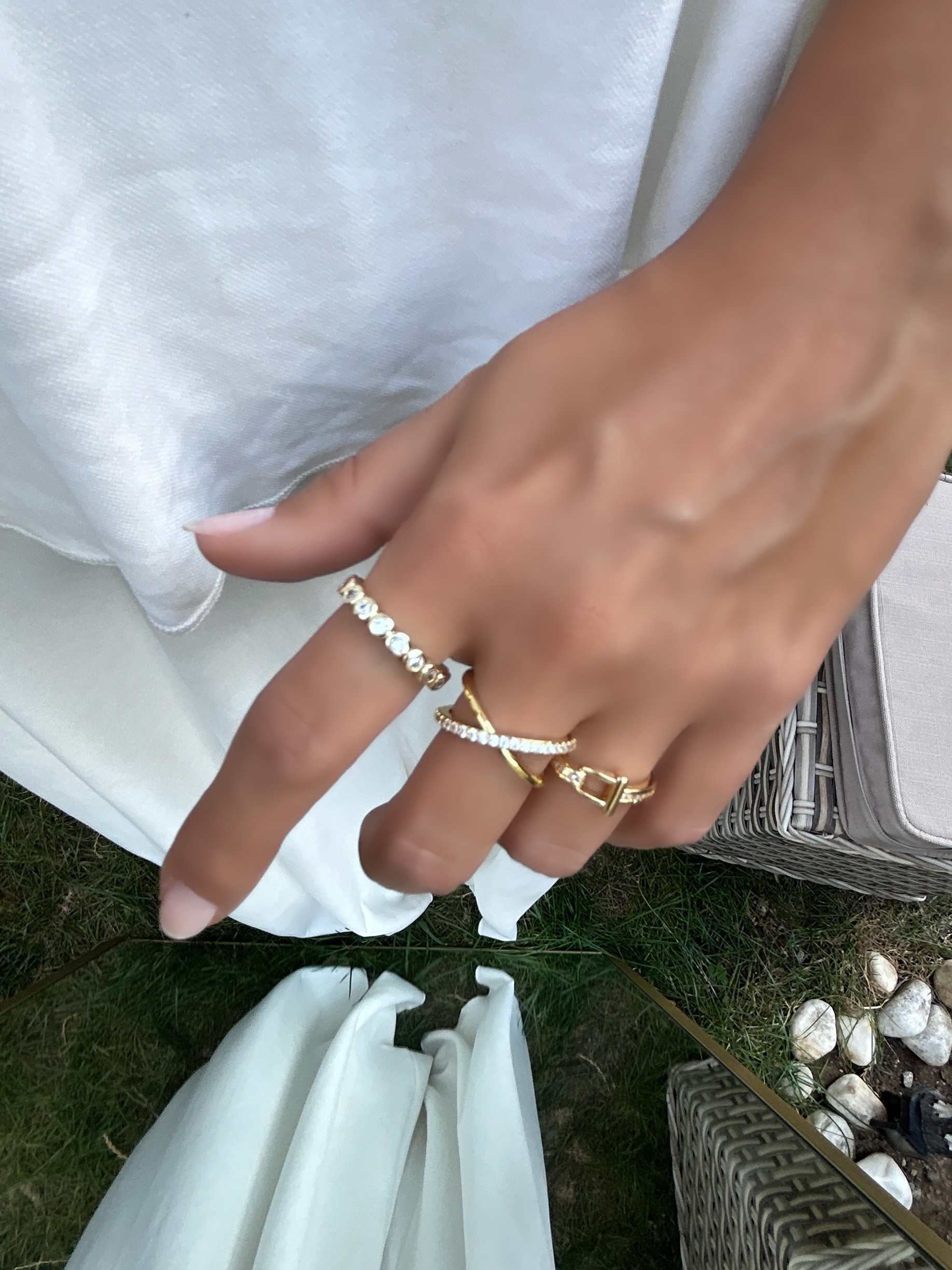 Vip Özel Seri 14K Üçlü Yüzük Set