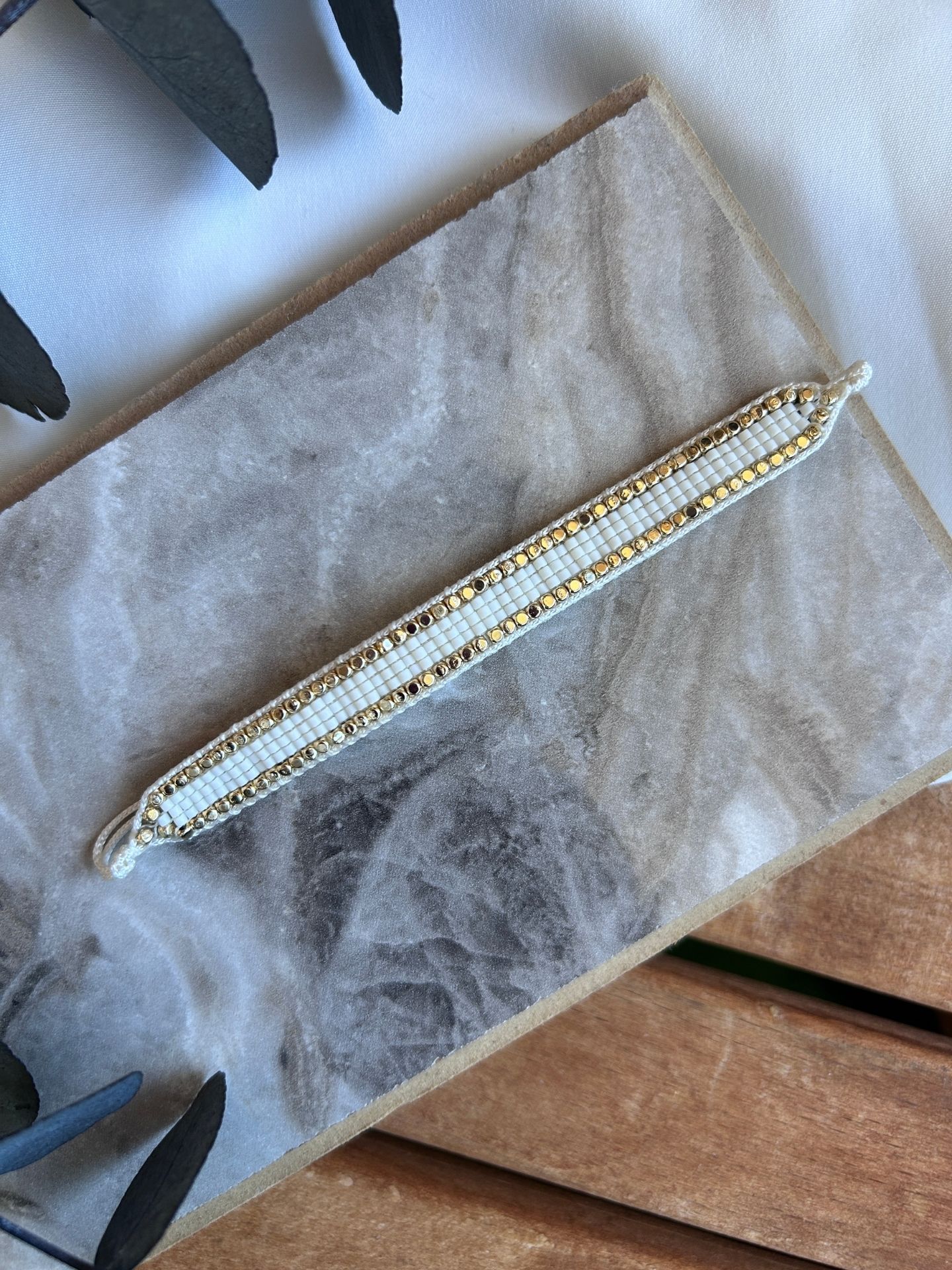 Gold Taş Detay Miyuki Bileklik