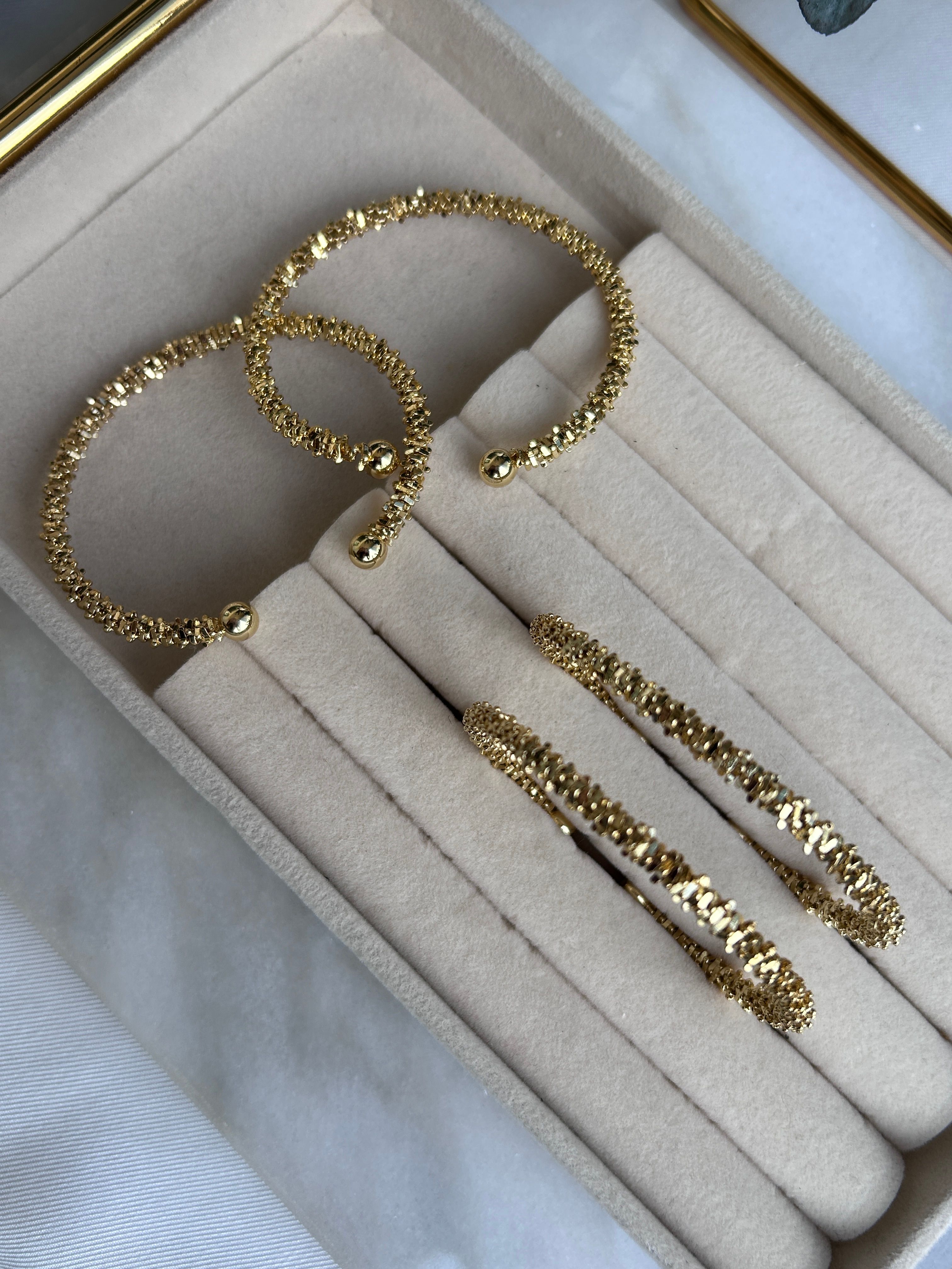 Vip Özel Seri 14K Gold Parlak Kelepçe