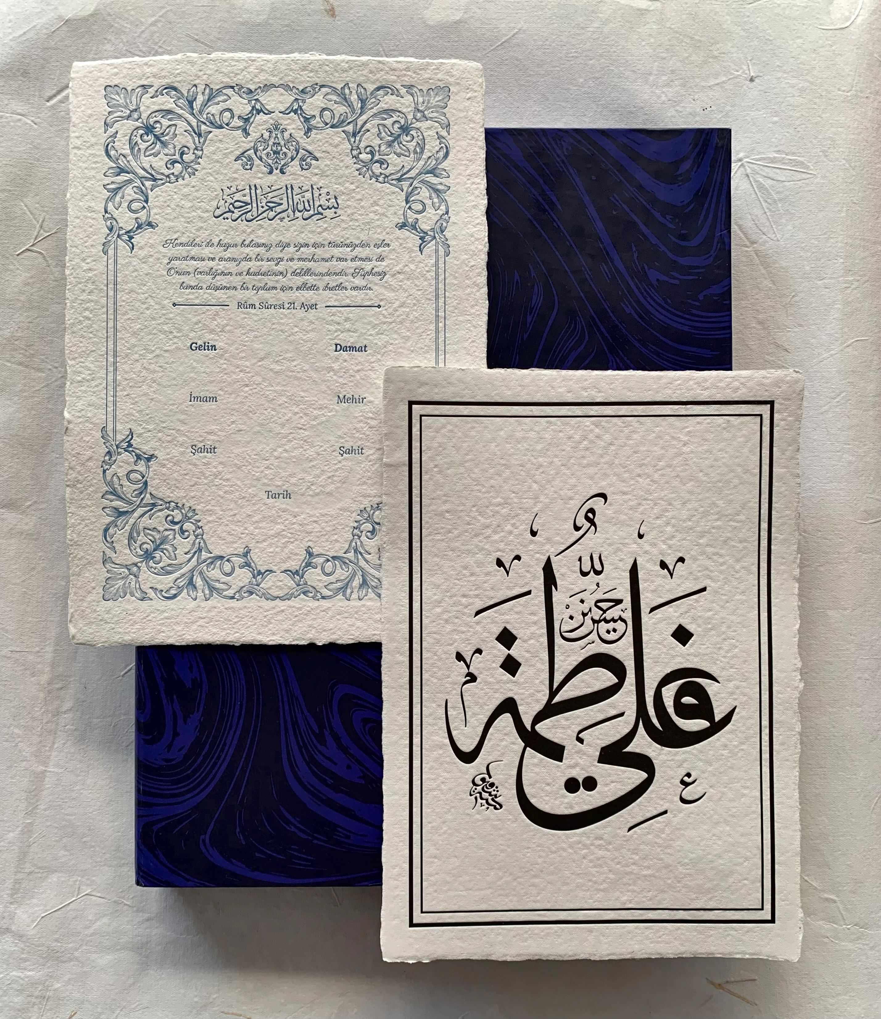 El Yapımı Kağıttan Nikah Akdi Belgesi