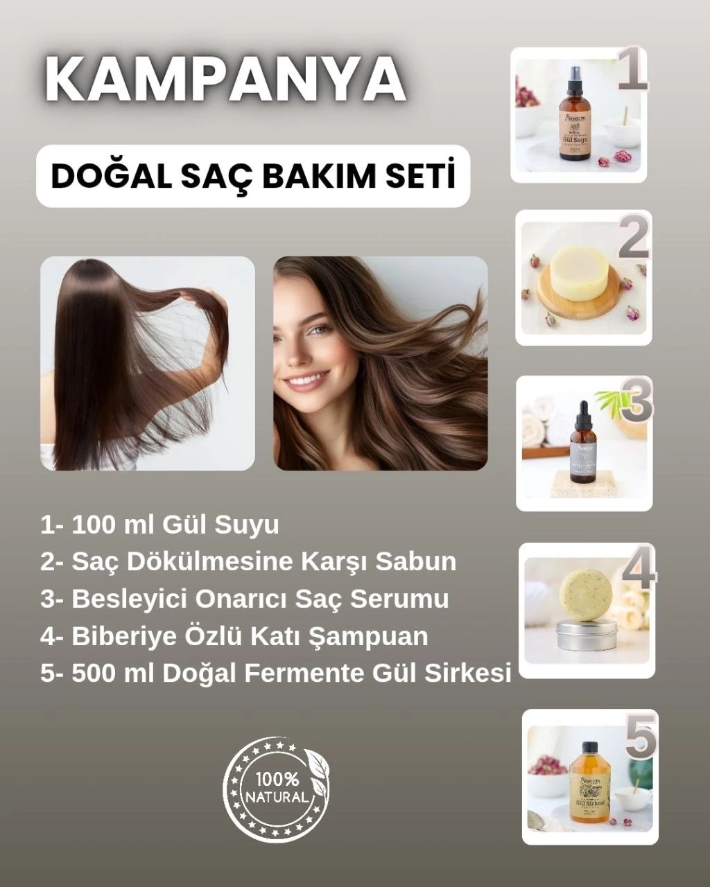 Doğal Saç Bakım Seti