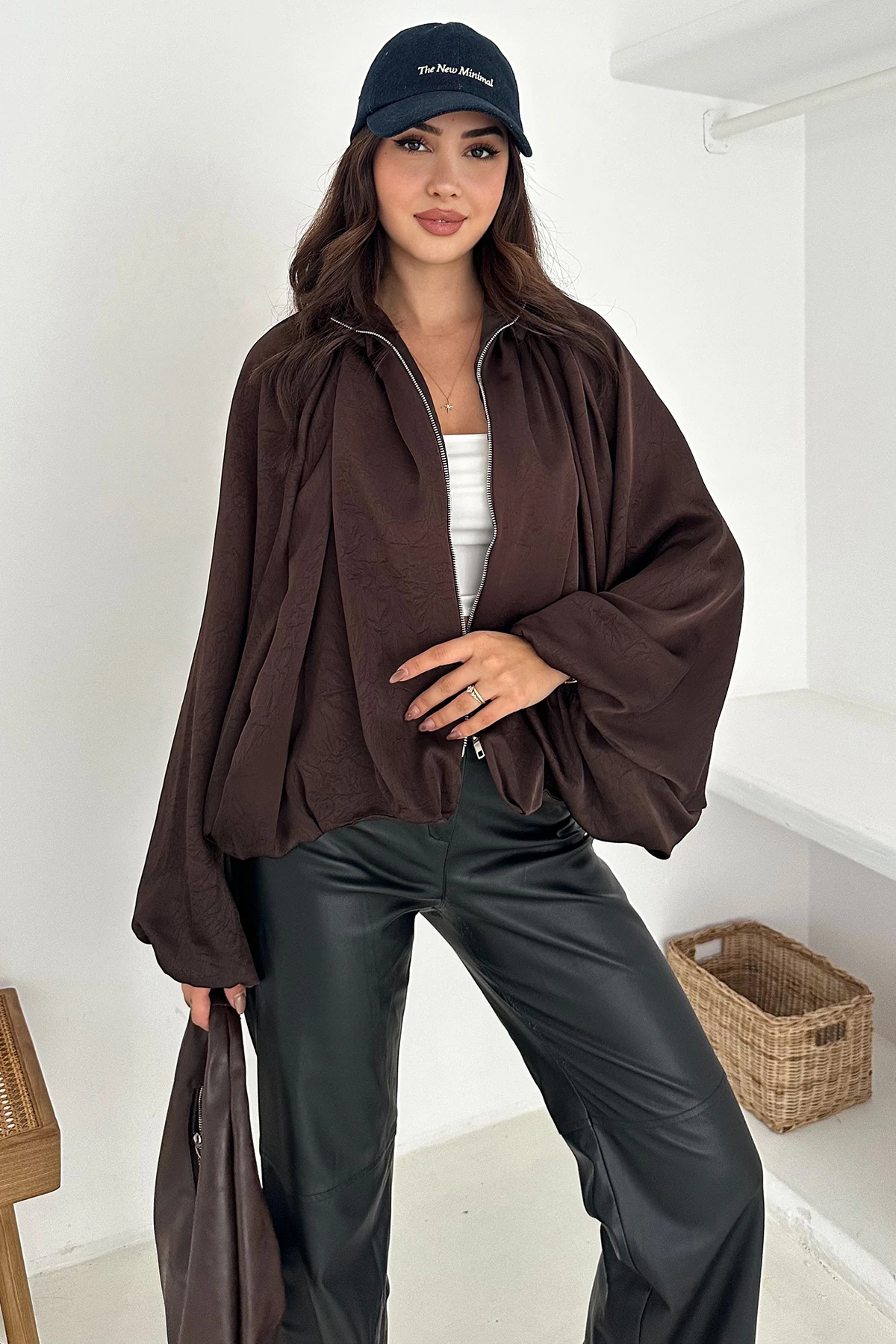 Kadın Balon Kol Büzgülü Ceket – Flow Ease