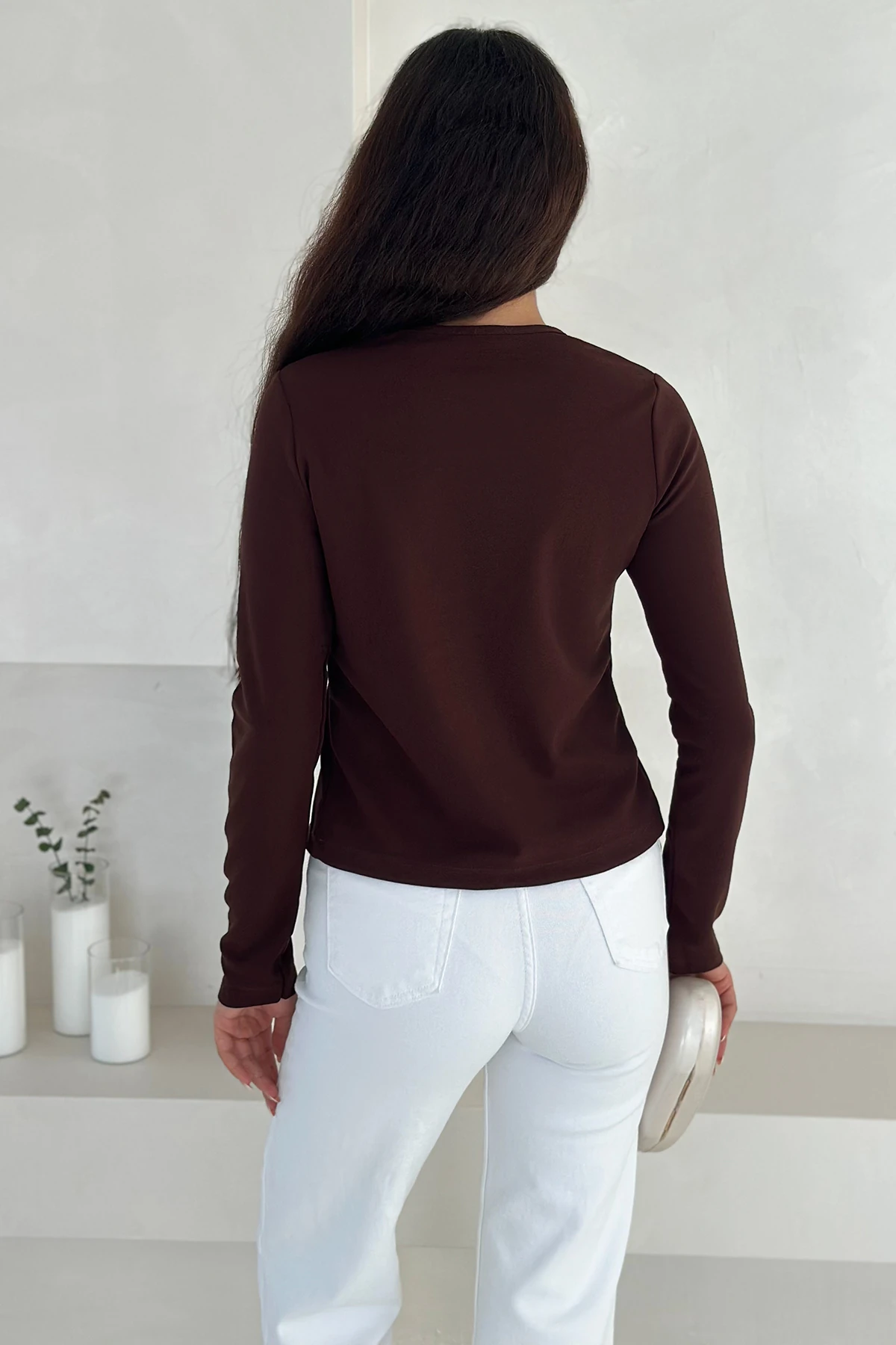 Kadın Volanlı Dikiş Detaylı Premium Bluz – Vücut Şekillendirici & Modern Kesim