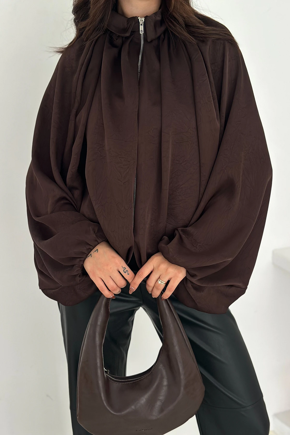 Kadın Balon Kol Büzgülü Ceket – Flow Ease