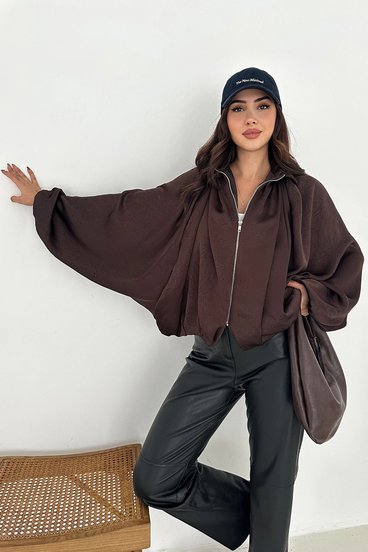 Kadın Balon Kol Büzgülü Ceket – Flow Ease