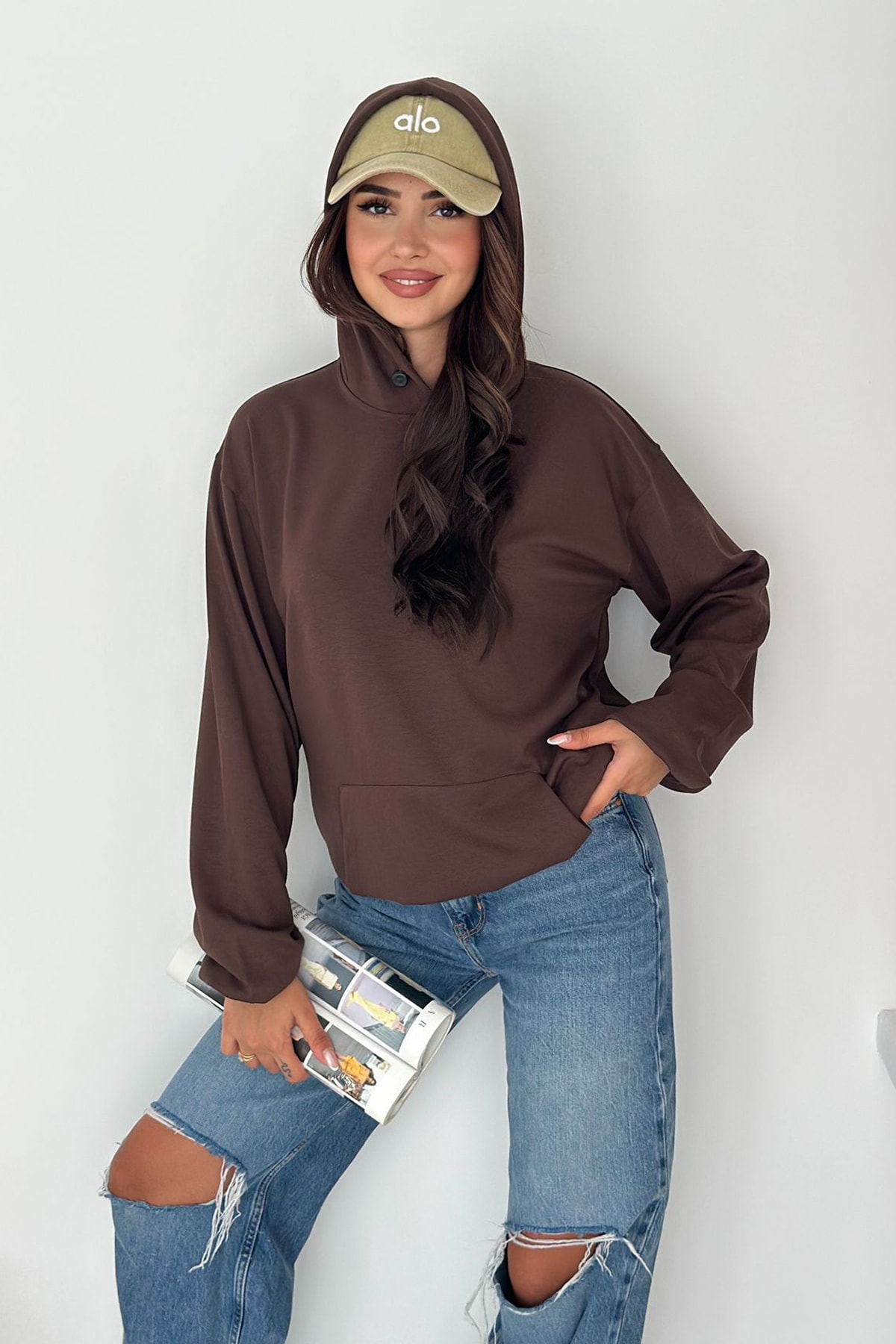 Kadın Oversize Sweatshirt – Günlük Konfor & Minimal Stil