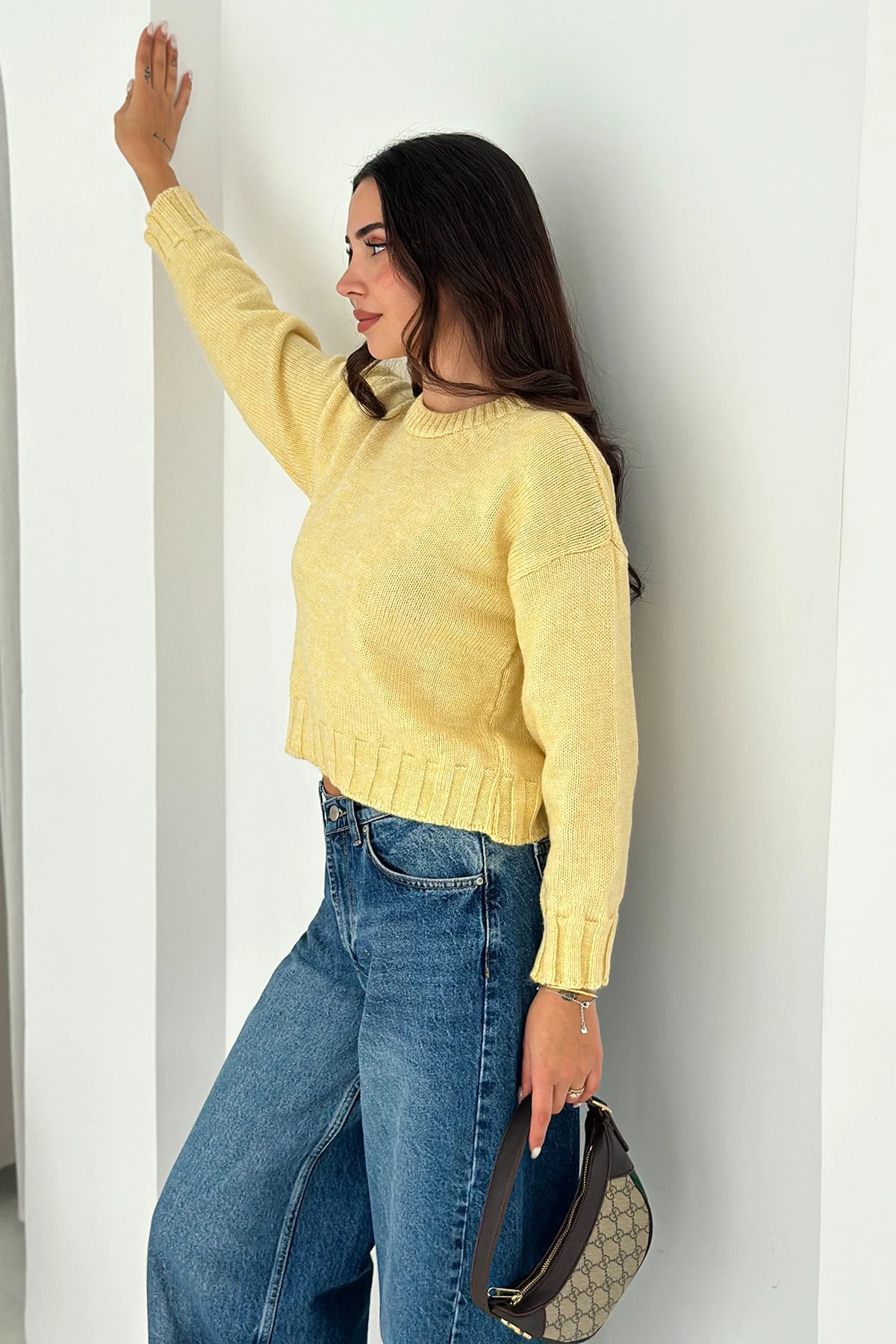 Kadın Örgü Kalın Triko Kazak – Yumuşak & Günlük Stil