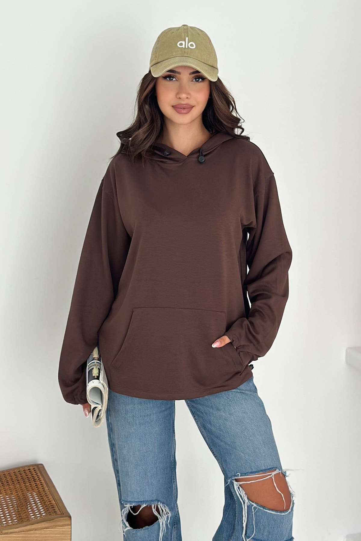 Kadın Oversize Sweatshirt – Günlük Konfor & Minimal Stil