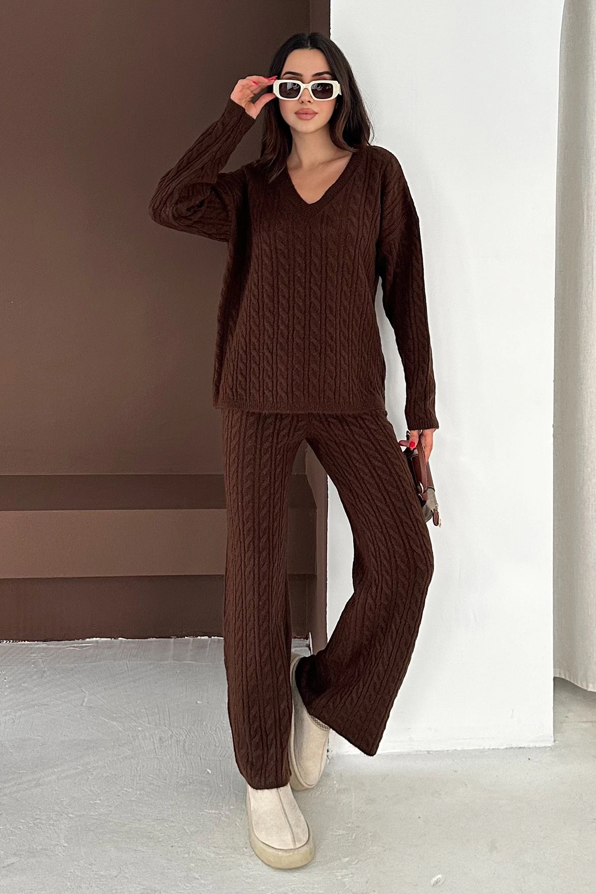 Kadın Örgü Triko Takım – Cozy Texture