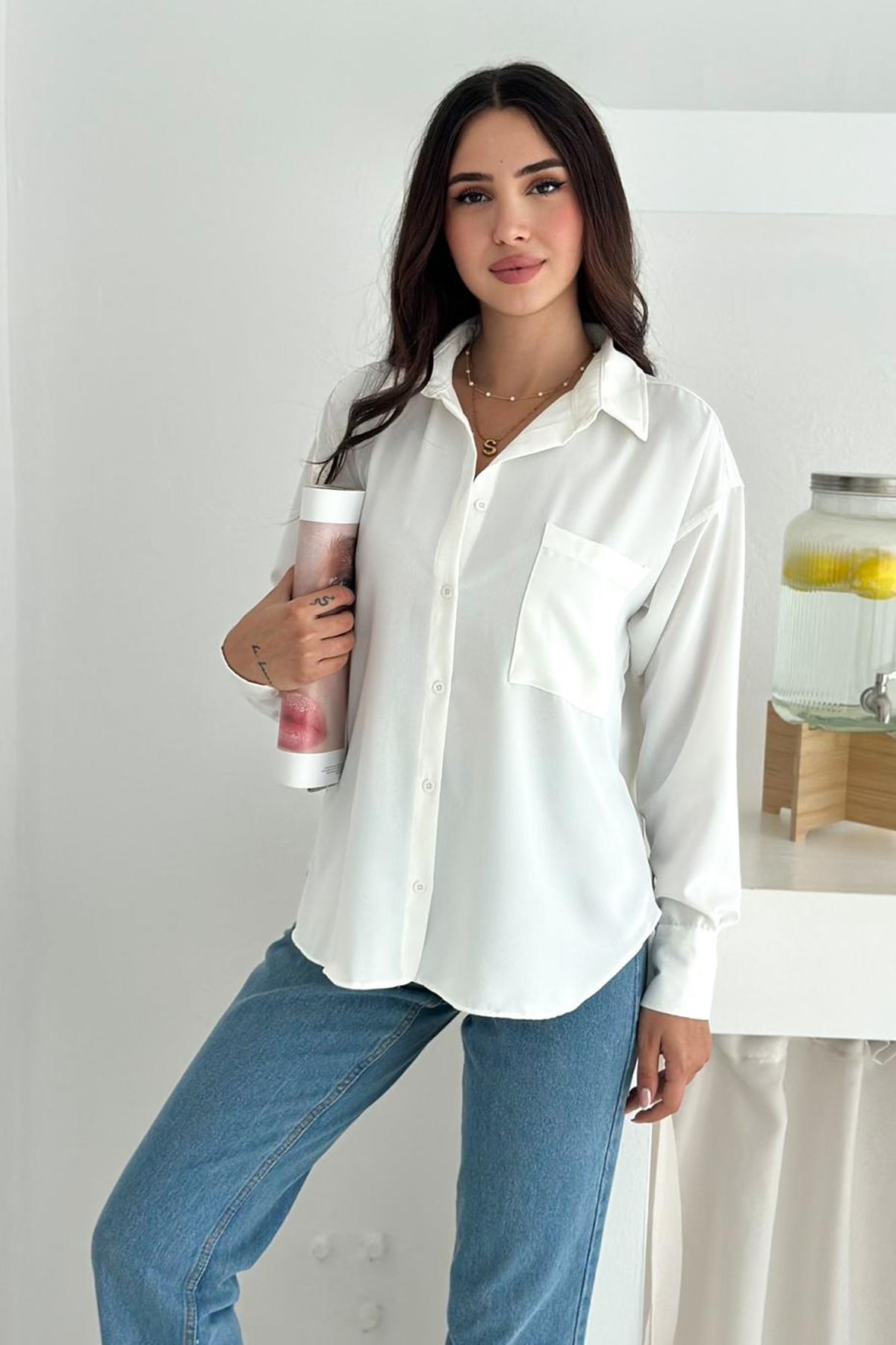 Kadın Oversize Gömlek – Astarsız & Rahat Kesim