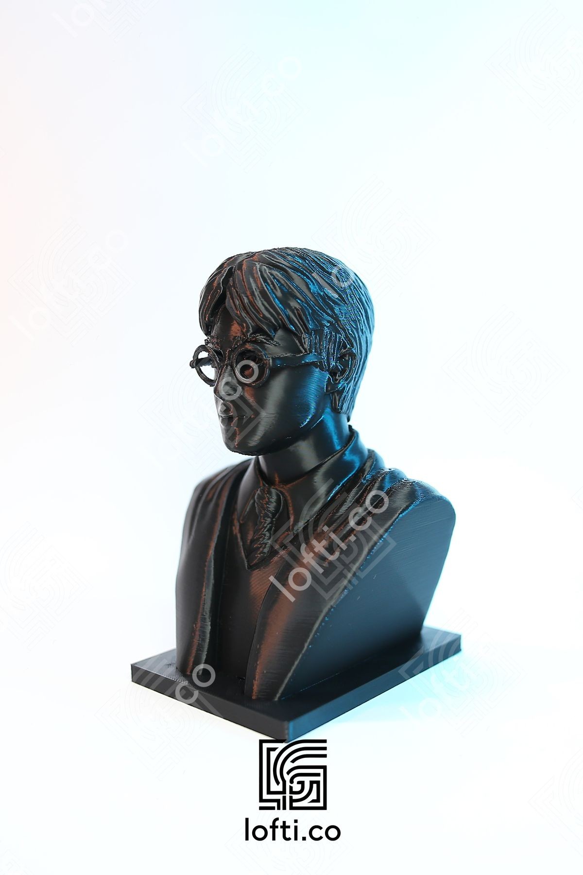 Harry Potter Figür - Harry Potter Büst - Heykel Figür - Siyah Plastik Obje 14 cm