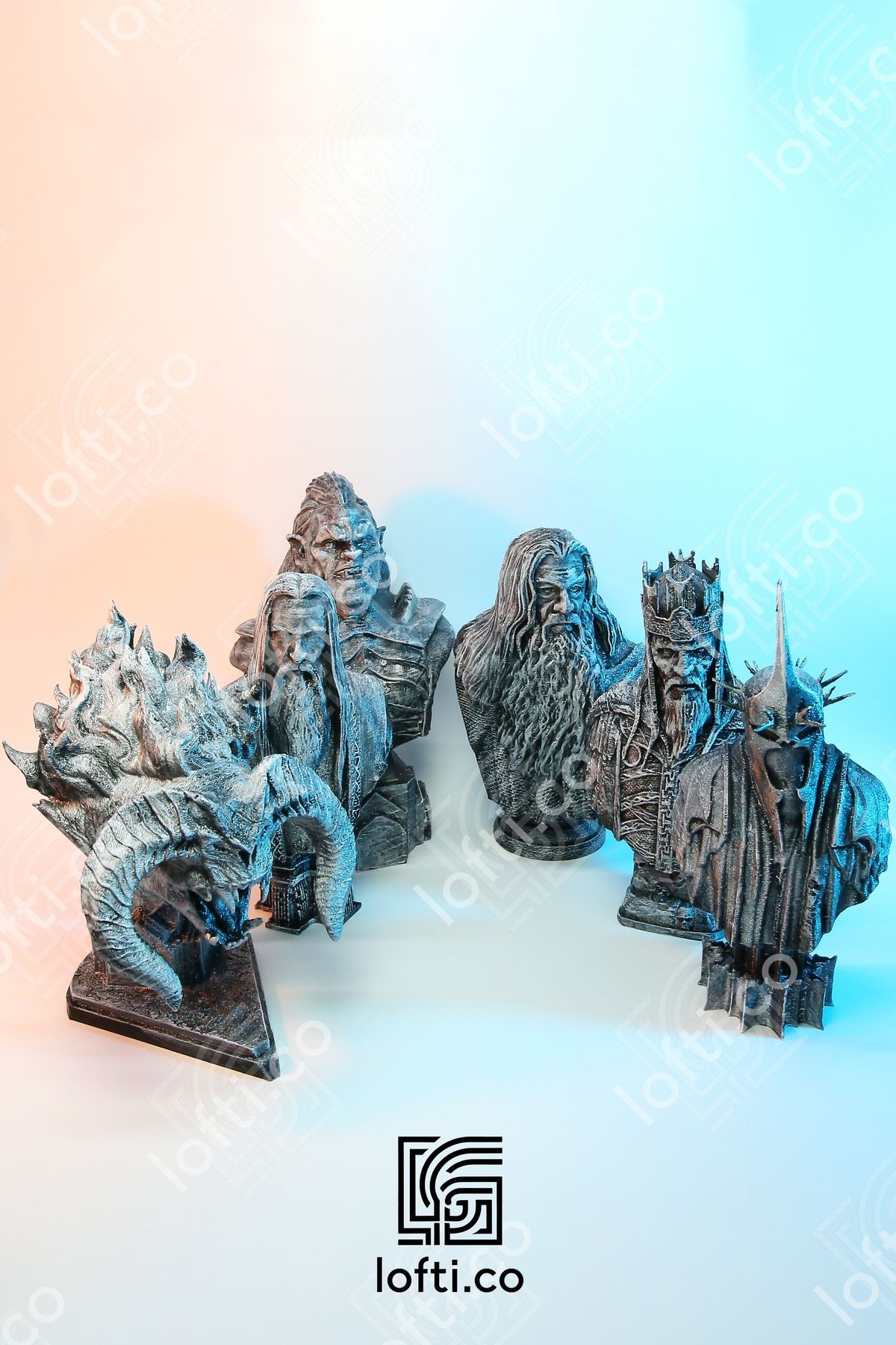 Balrog, Saruman, Lurtz, Gandalf, King Of Dead, Angmar 6'lı Set Yüzüklerin Efendisi Figür 14cm