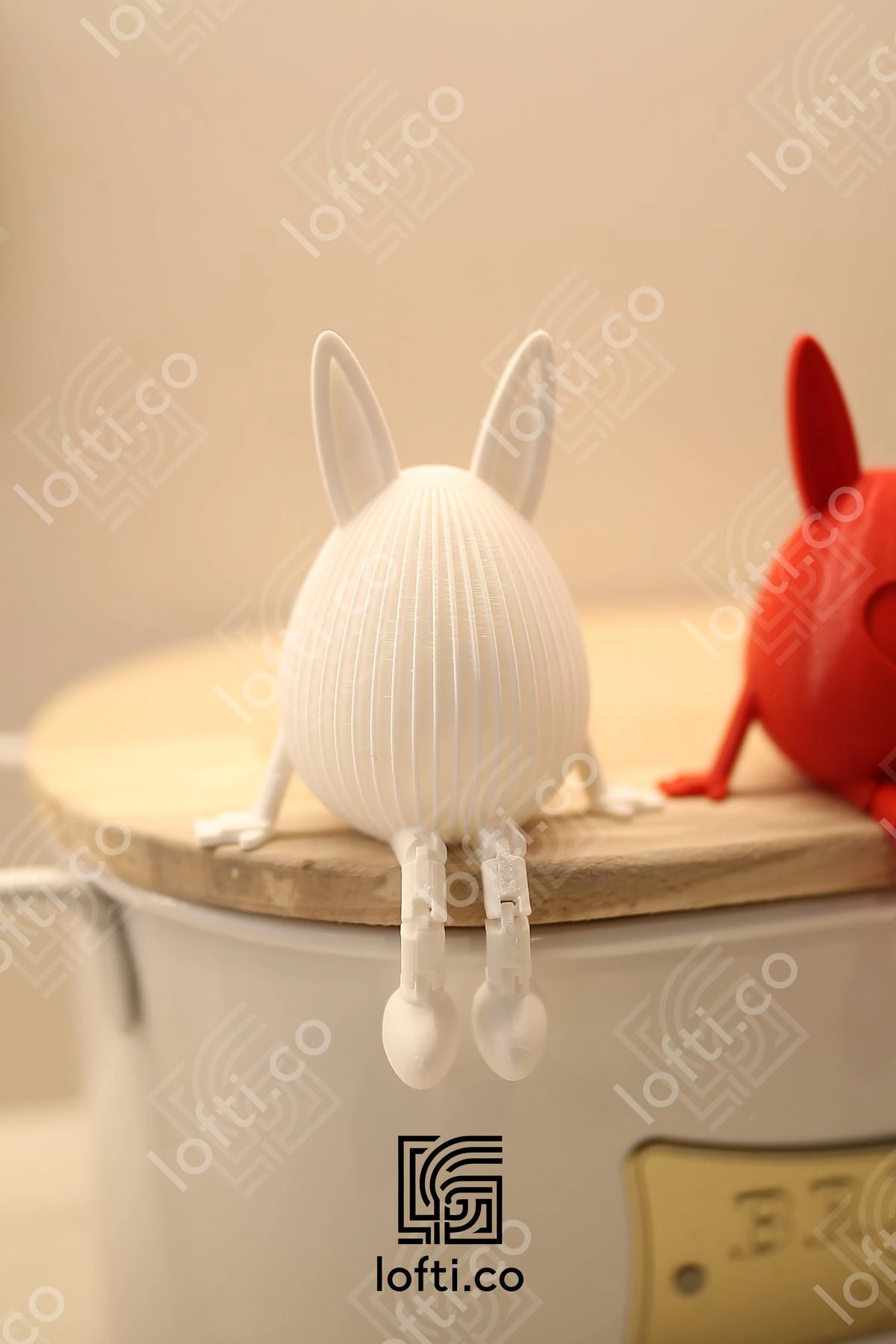 Dekoratif Tavşan Şeklinde Yumurta - Yumurta Biblosu - Mutfak Hediyeliği - Tavşan Kulaklı Yumurta