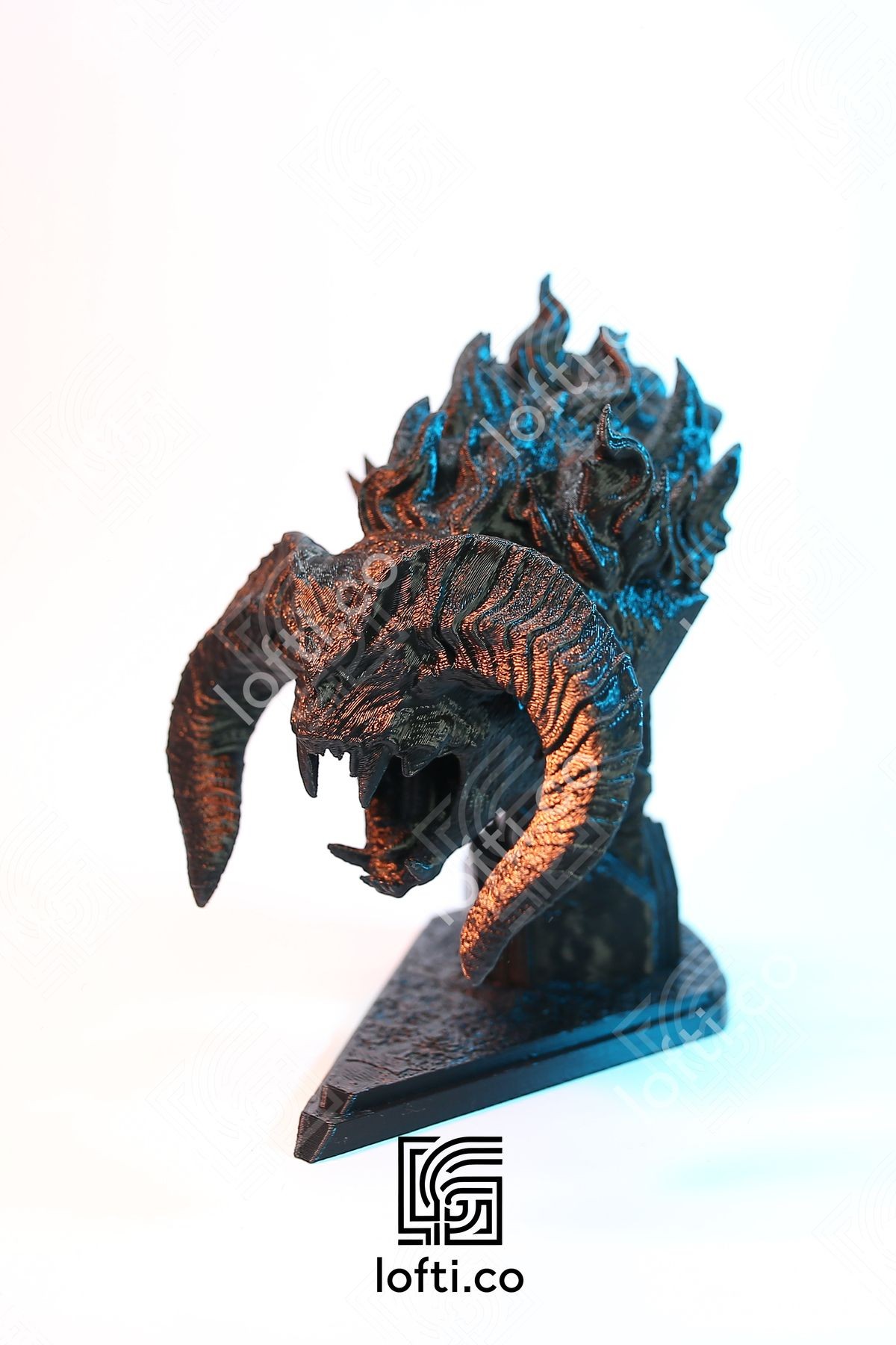 Balrog Büst - Balrog Yüzüklerin Efendisi Heykel Figür - Siyah Plastik Obje 14 cm