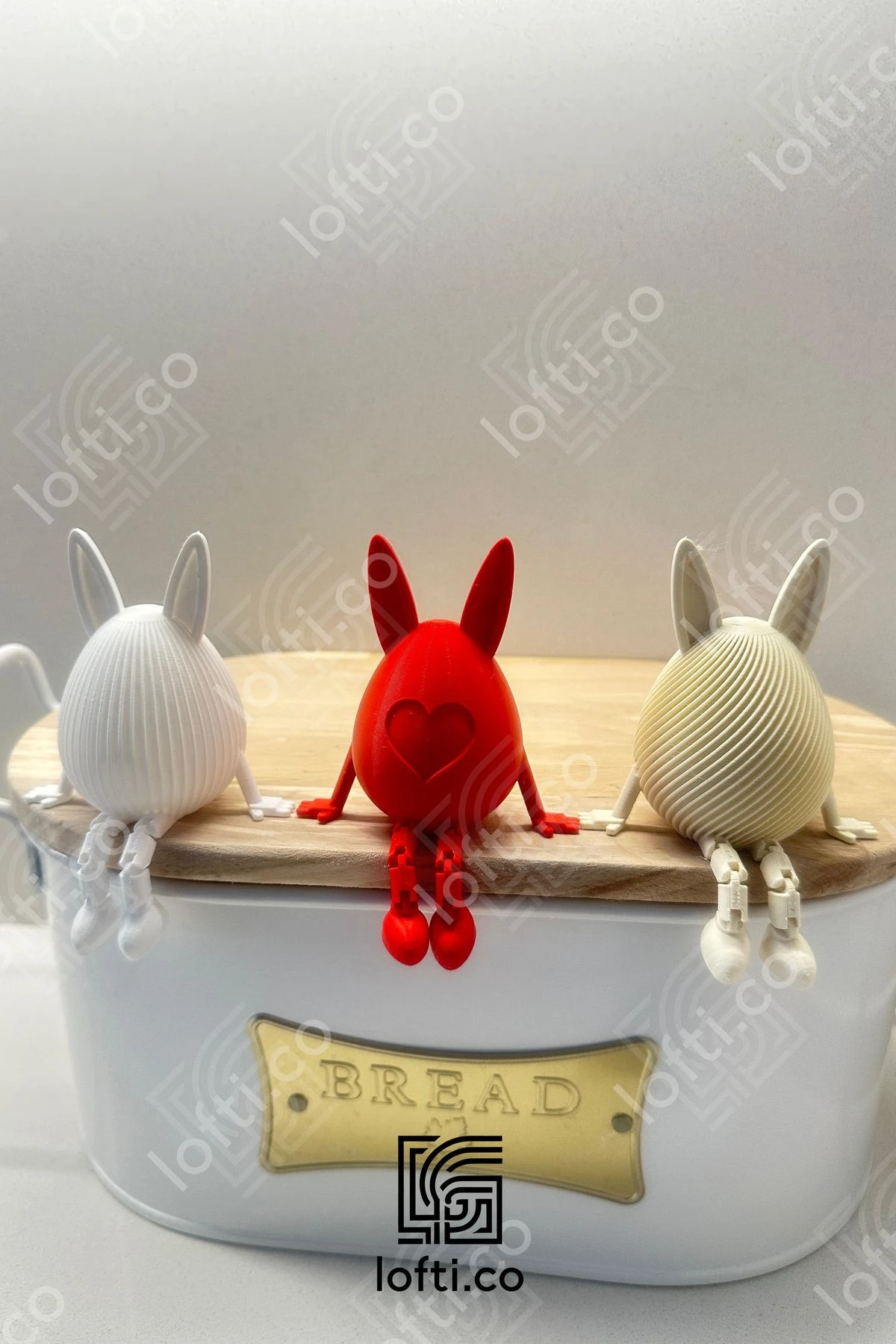 Dekoratif Tavşan Şeklinde Yumurta - Yumurta Biblosu - Mutfak Hediyeliği - Tavşan Kulaklı Yumurta