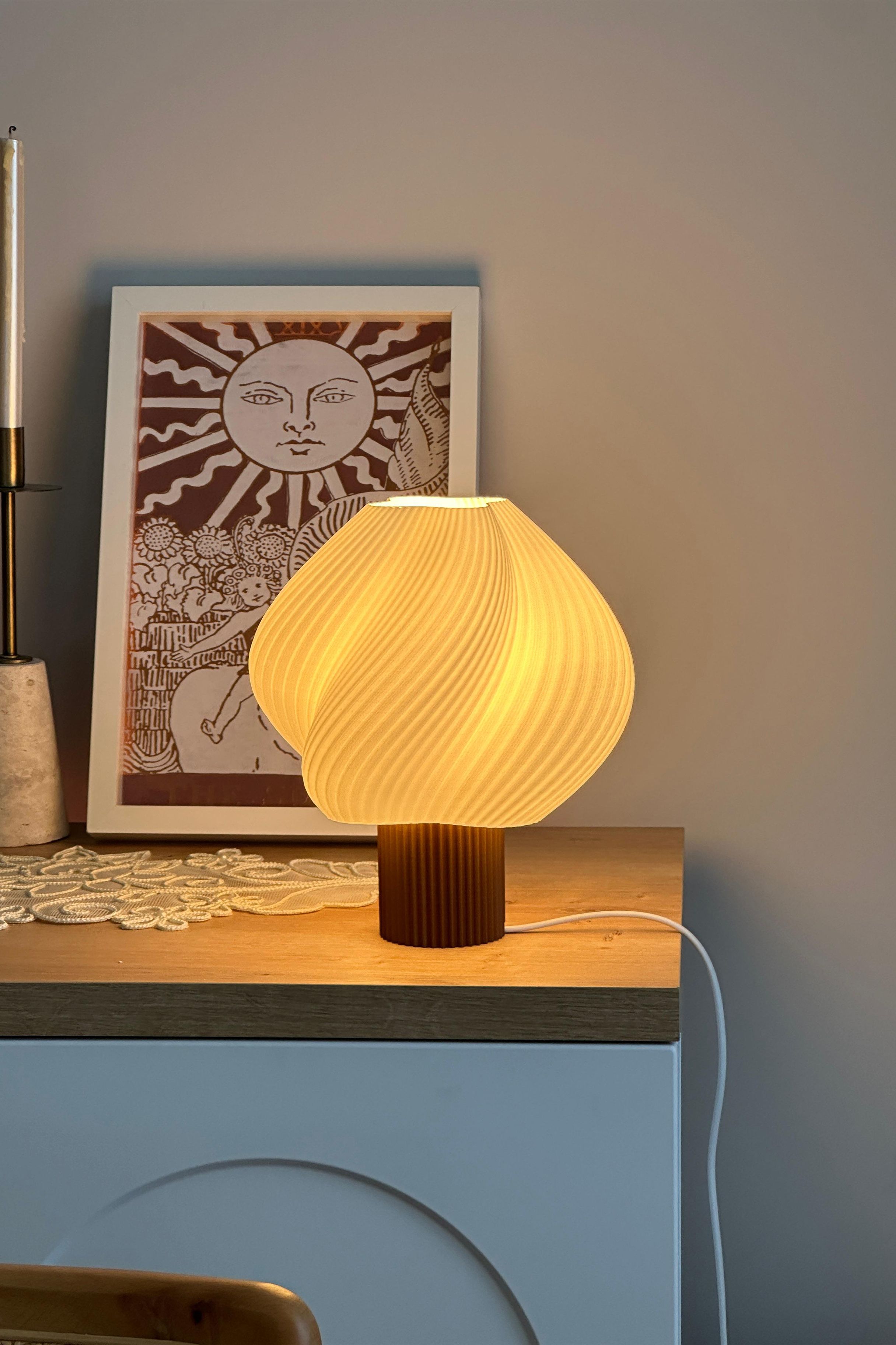 Sopran - Yeni Nesil Pinterest Abajur – İskandinav Tarzda Lamba 25 cm Aydınlatma - Kahverengi