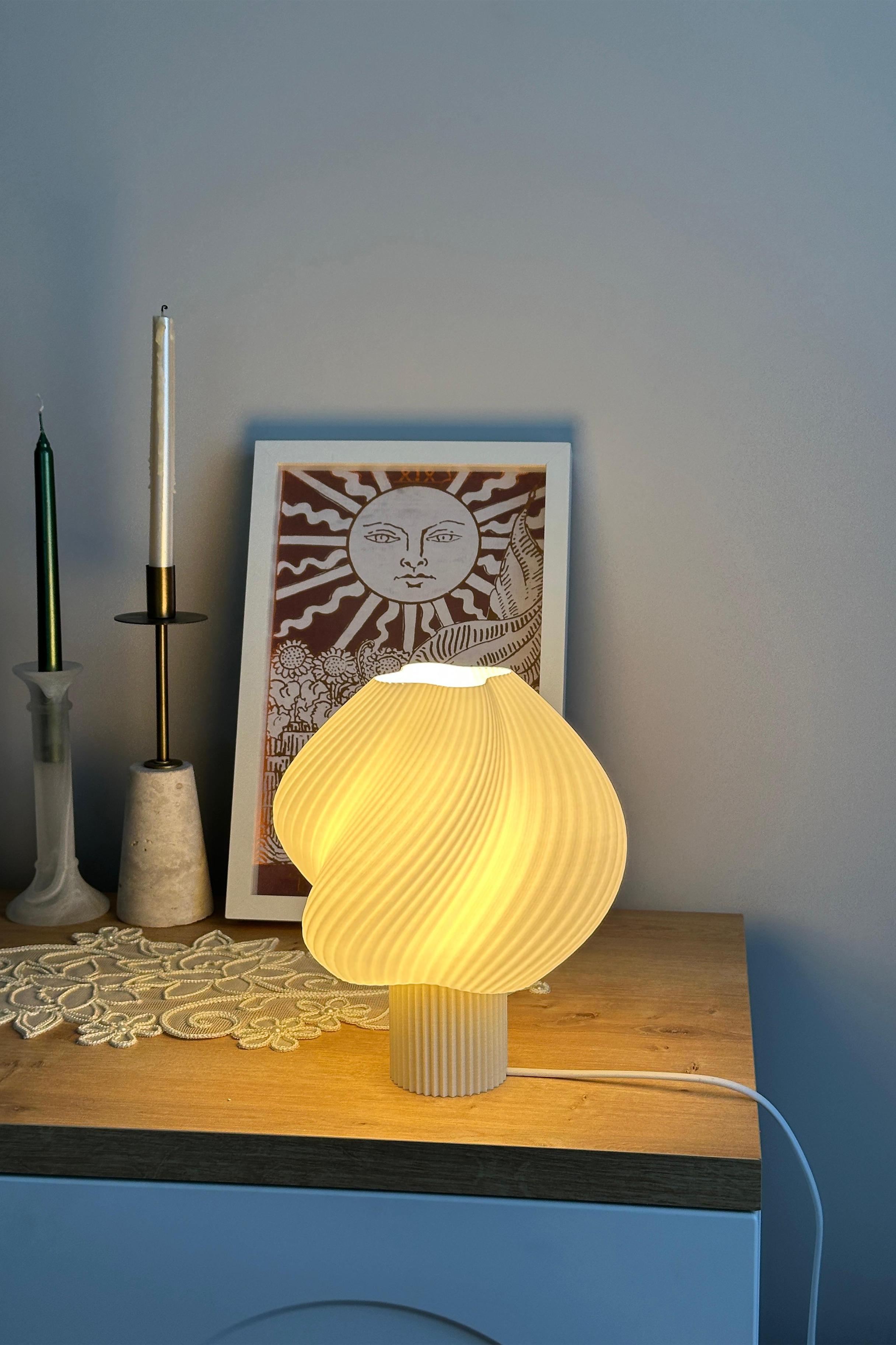 Sopran - Yeni Nesil Pinterest Abajur – İskandinav Tarzda Lamba 25 cm Aydınlatma - Krem