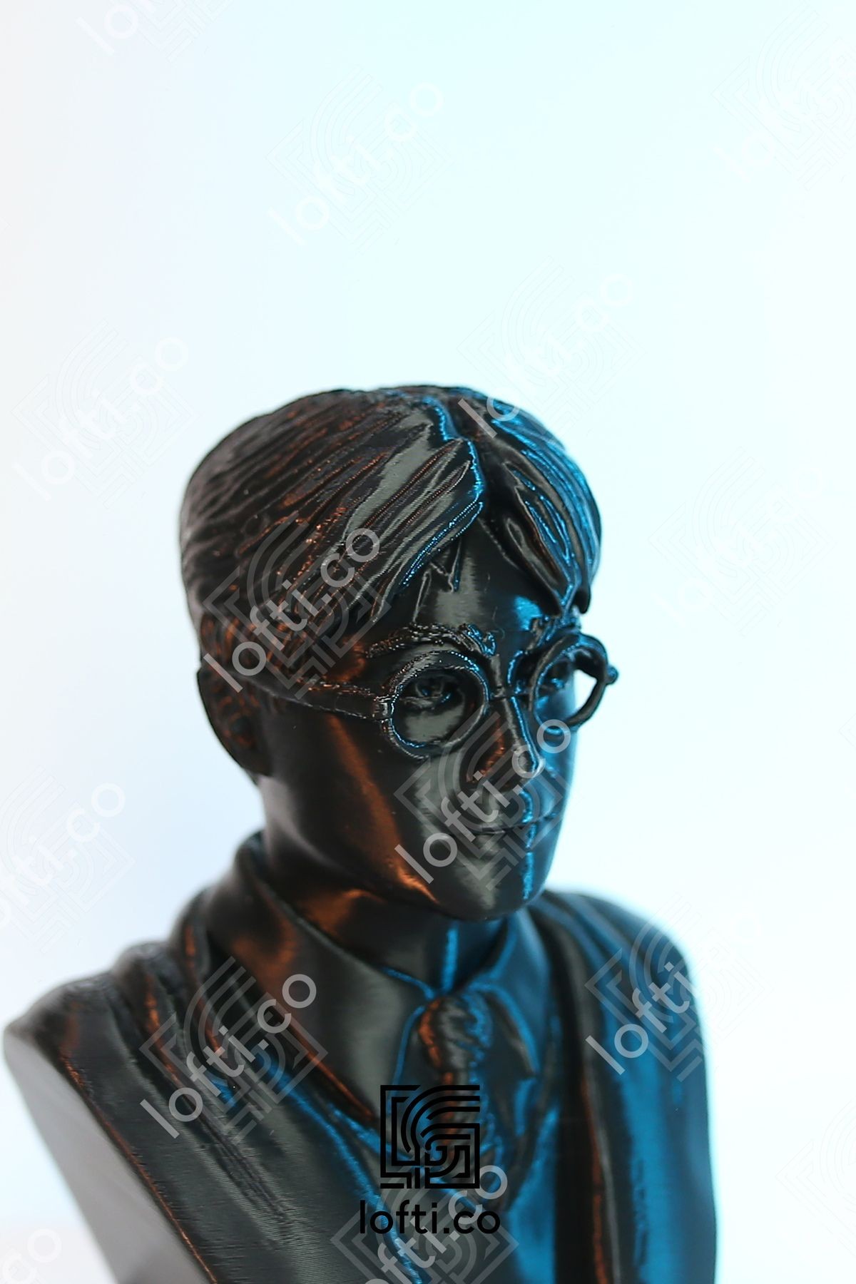 Harry Potter Figür - Harry Potter Büst - Heykel Figür - Siyah Plastik Obje 14 cm