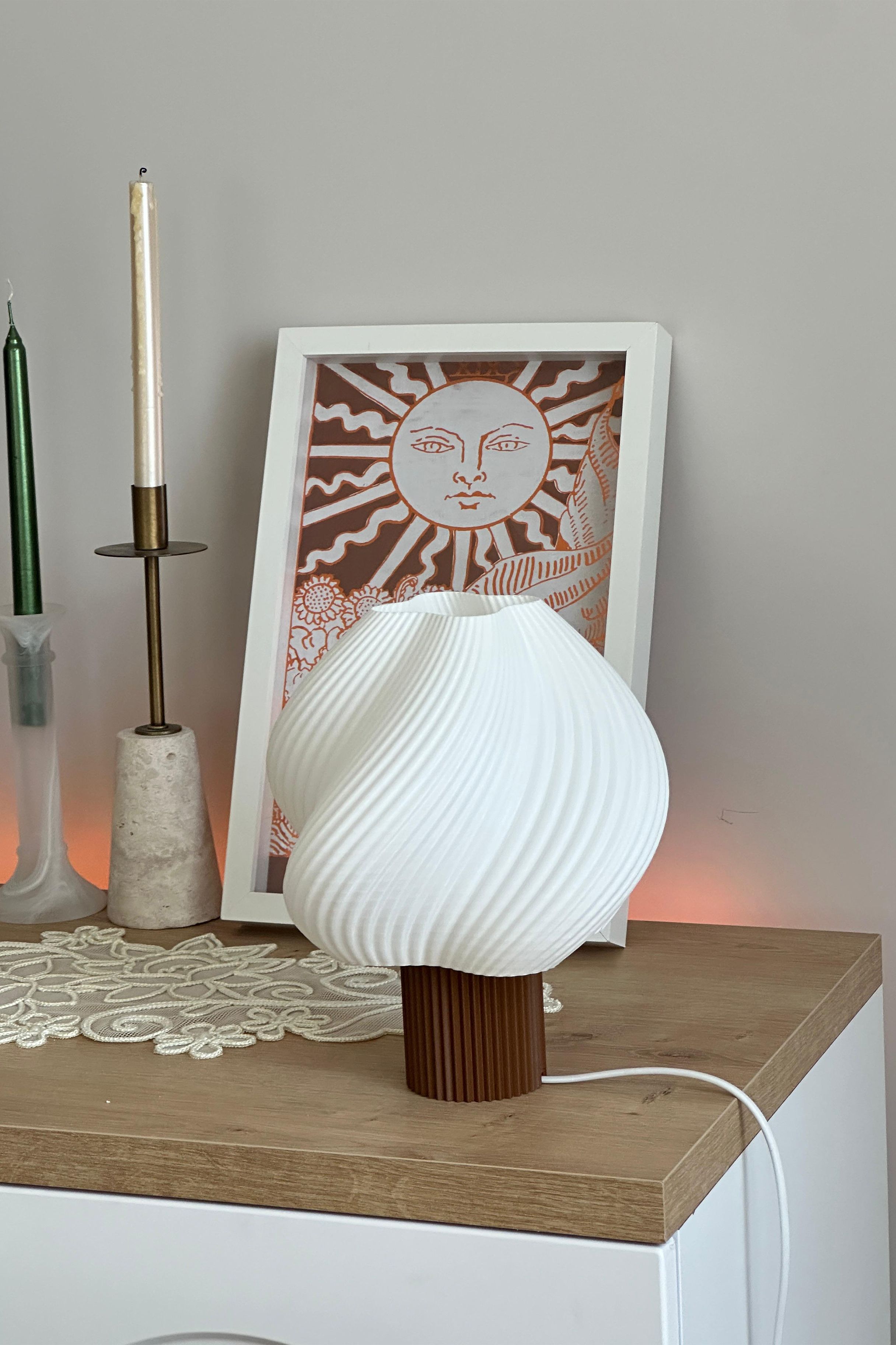 Sopran - Yeni Nesil Pinterest Abajur – İskandinav Tarzda Lamba 25 cm Aydınlatma - Kahverengi