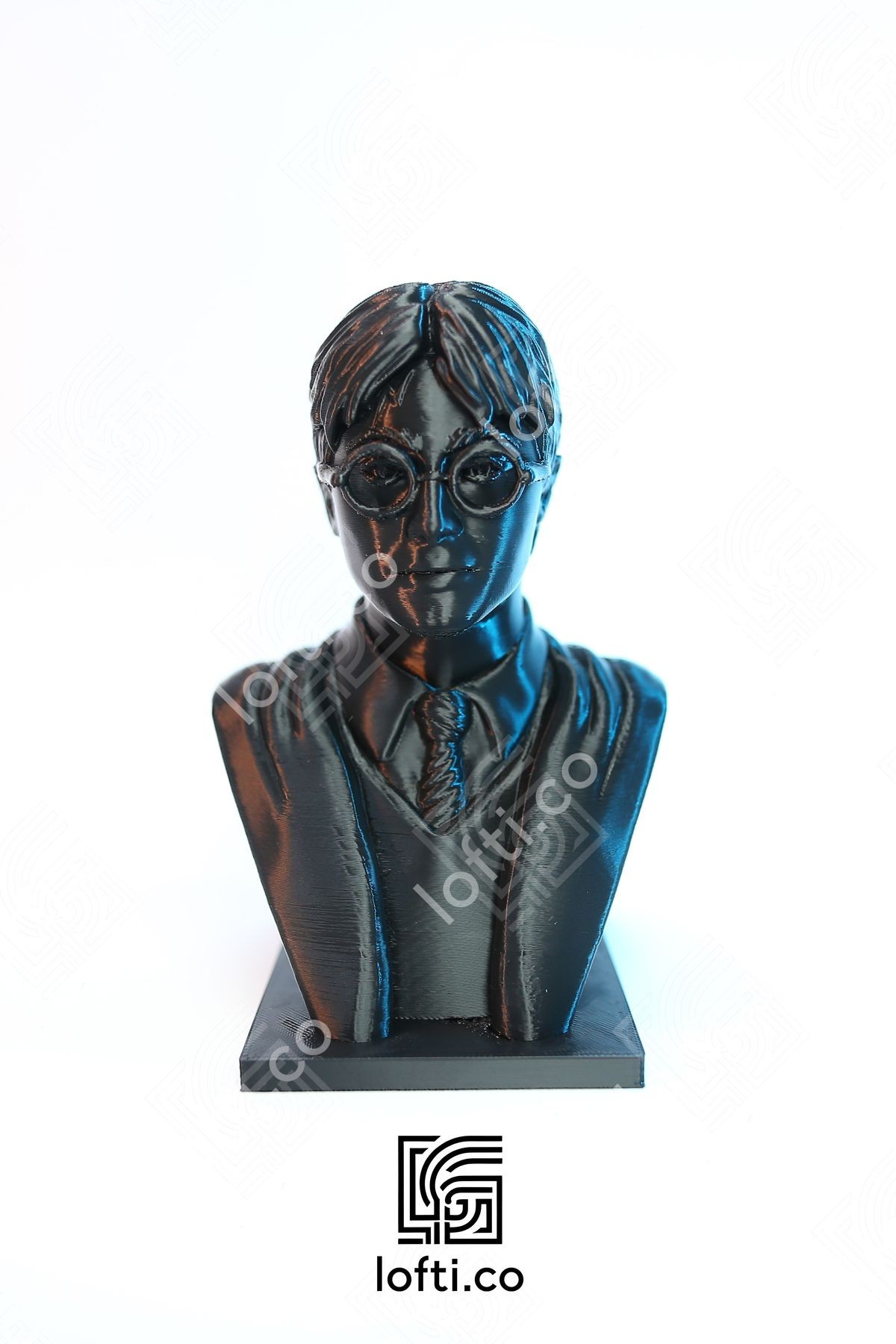 Harry Potter Figür - Harry Potter Büst - Heykel Figür - Siyah Plastik Obje 14 cm