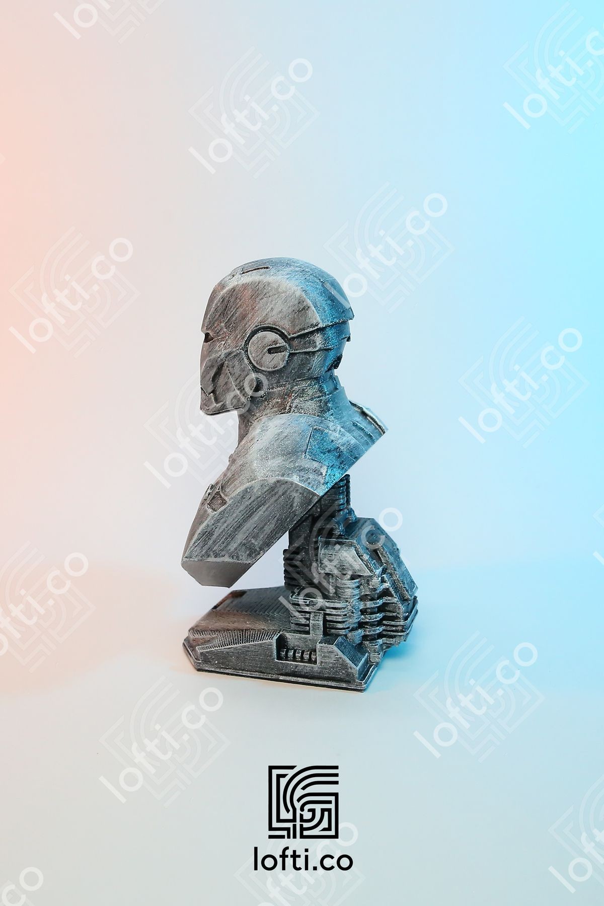 İronman Büst - Metalik Ironman Figürü - 15cm Ironman Büstü