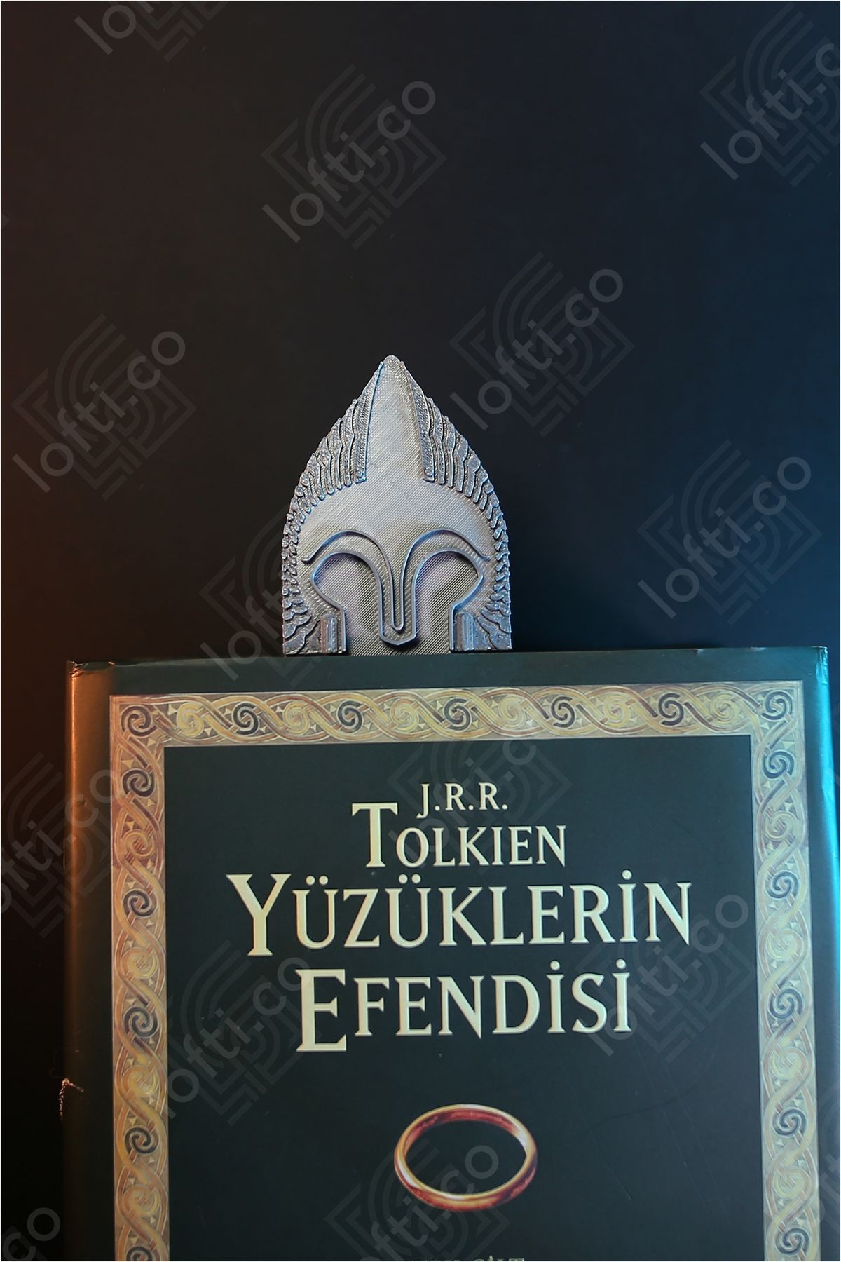 Yüzüklerin Efendisi Kitap Ayracı 3'lü Set - Witch King, Sauron, Rohan & Gondor Helmet Kitap Ayracı - gri