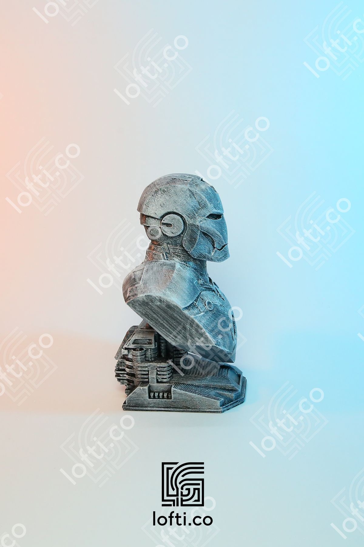 İronman Büst - Metalik Ironman Figürü - 15cm Ironman Büstü