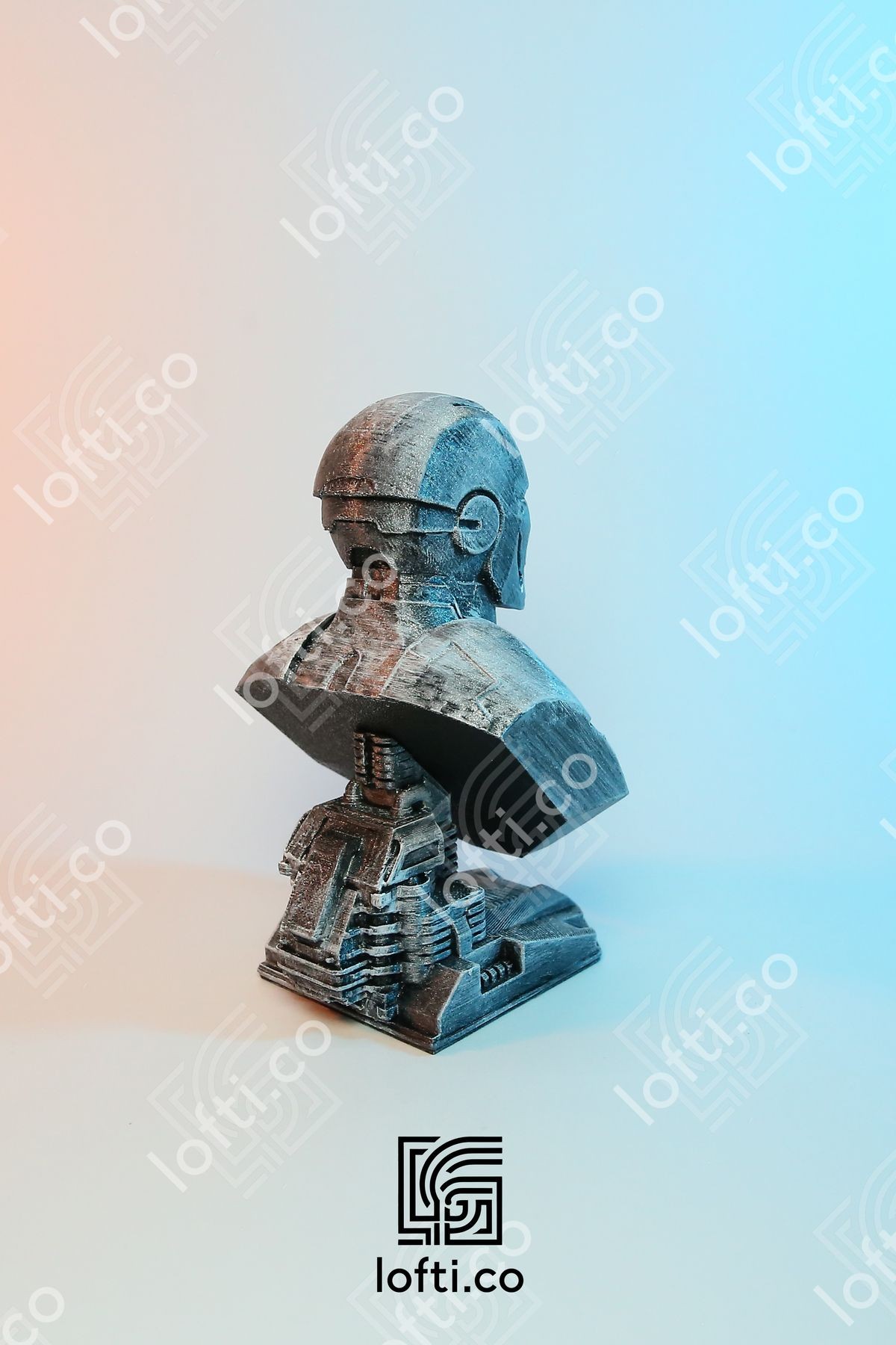 İronman Büst - Metalik Ironman Figürü - 15cm Ironman Büstü