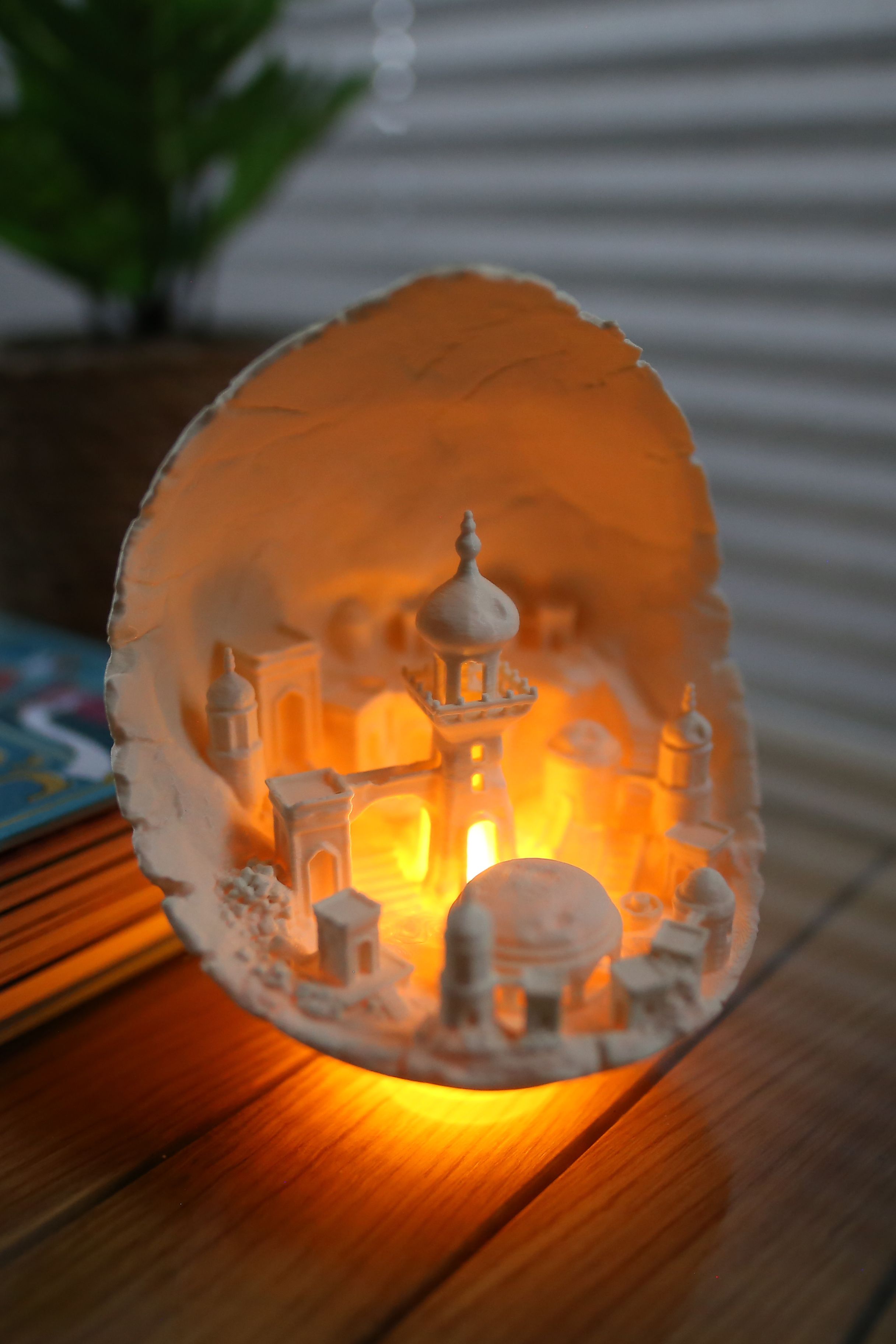 Ay Şehri Tealight Mumluk - Dekoratif Mumluk