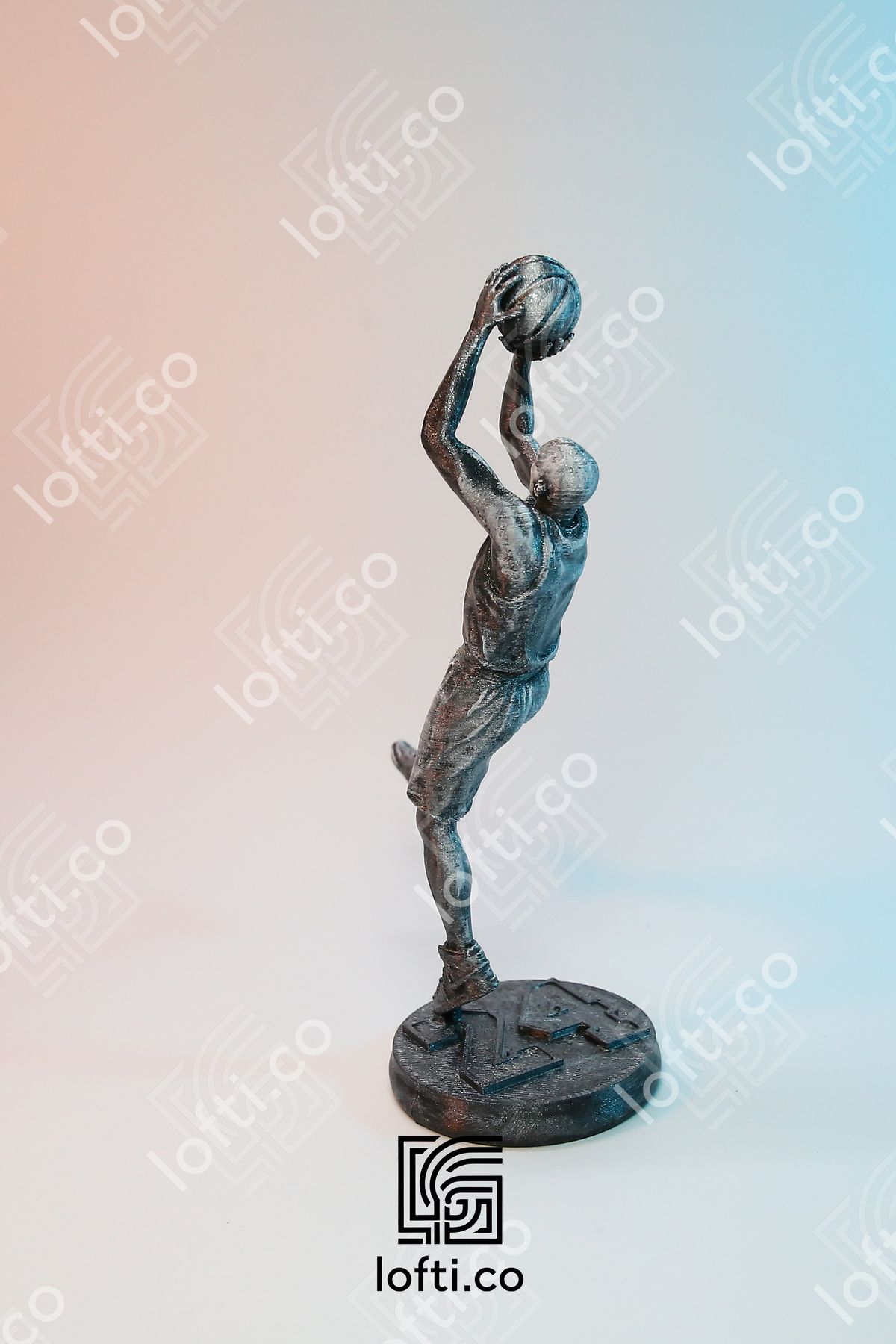 Kobe ve Messi Figür -Kobe ve Messi Büst - Metal Görünümlü Boyalı Plastik Obje 14 cm