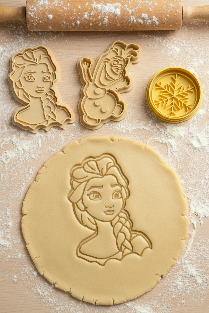 Elsa, Olaf ve Kar Tanesi 3’lü Cookie Hamur Şekillendirici Seti