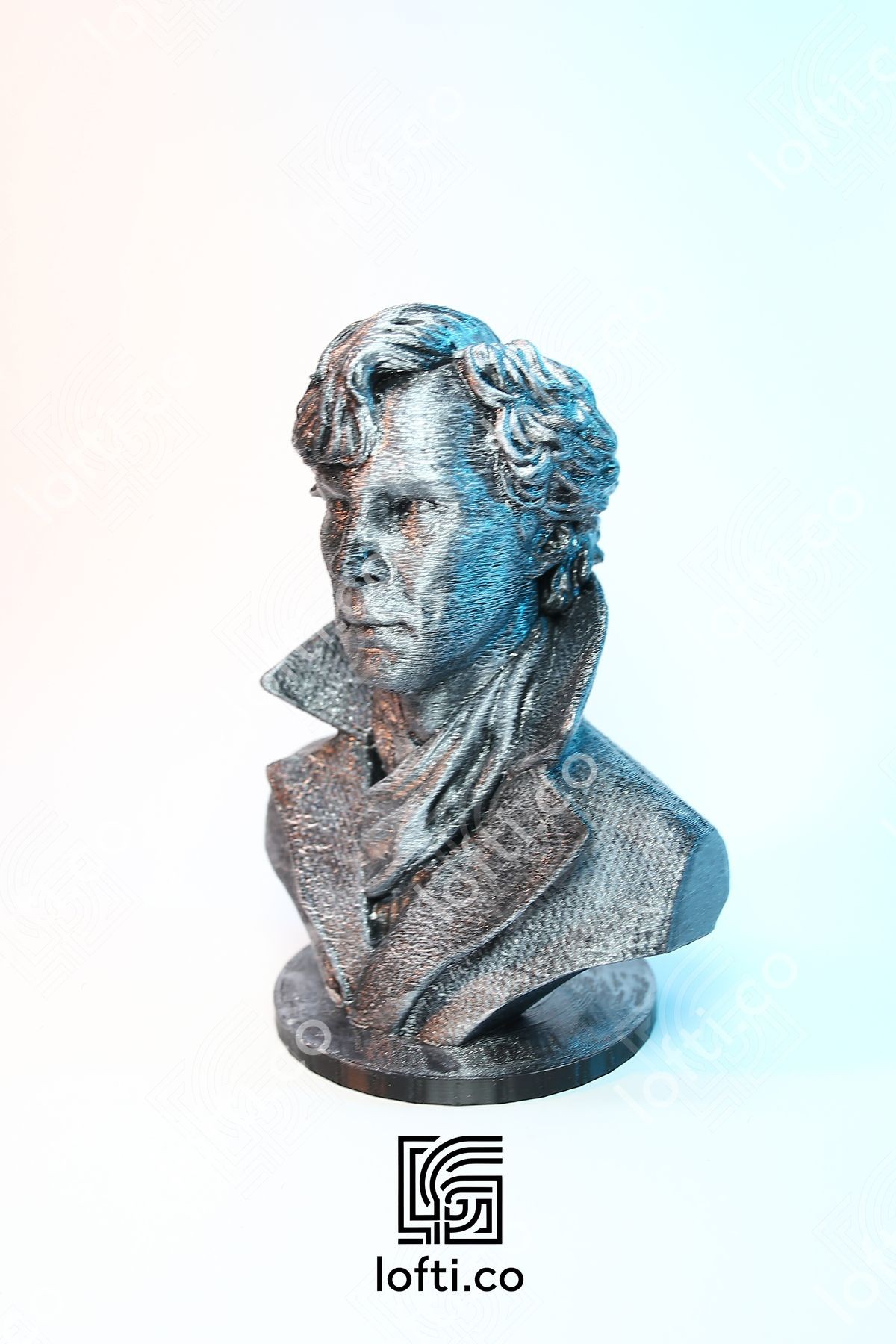 Sherlock Holmes Büst - Metalik Sherlock Figürü - 15cm Sherlock Büstü - Benedict Cumberbatch