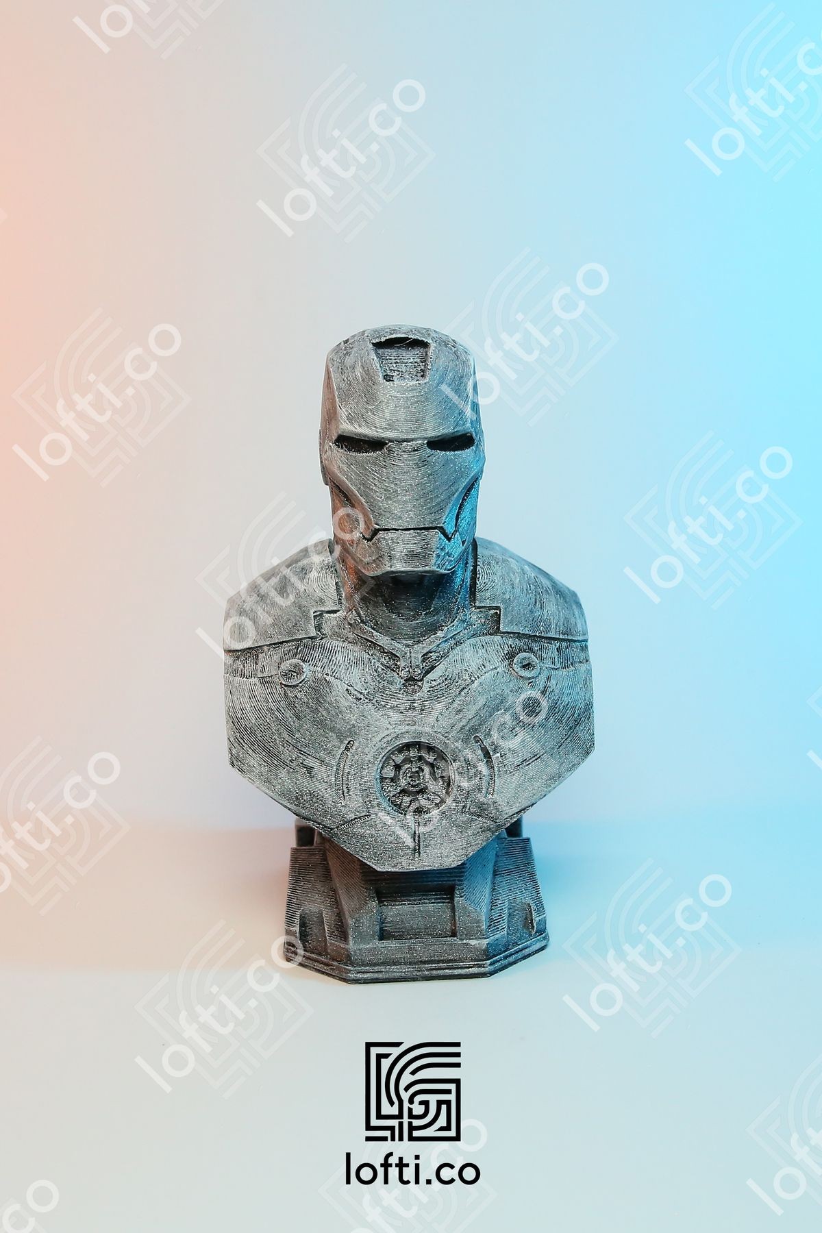 İronman Büst - Metalik Ironman Figürü - 15cm Ironman Büstü