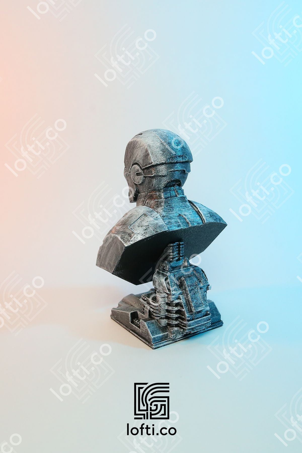 İronman Büst - Metalik Ironman Figürü - 15cm Ironman Büstü