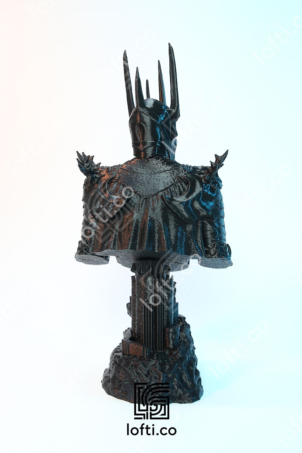 Sauron Heykel Figür Yüzüklerin Efendisi - Sauron Büst - Siyah Plastik Obje 14 Cm Lord Of The Rings