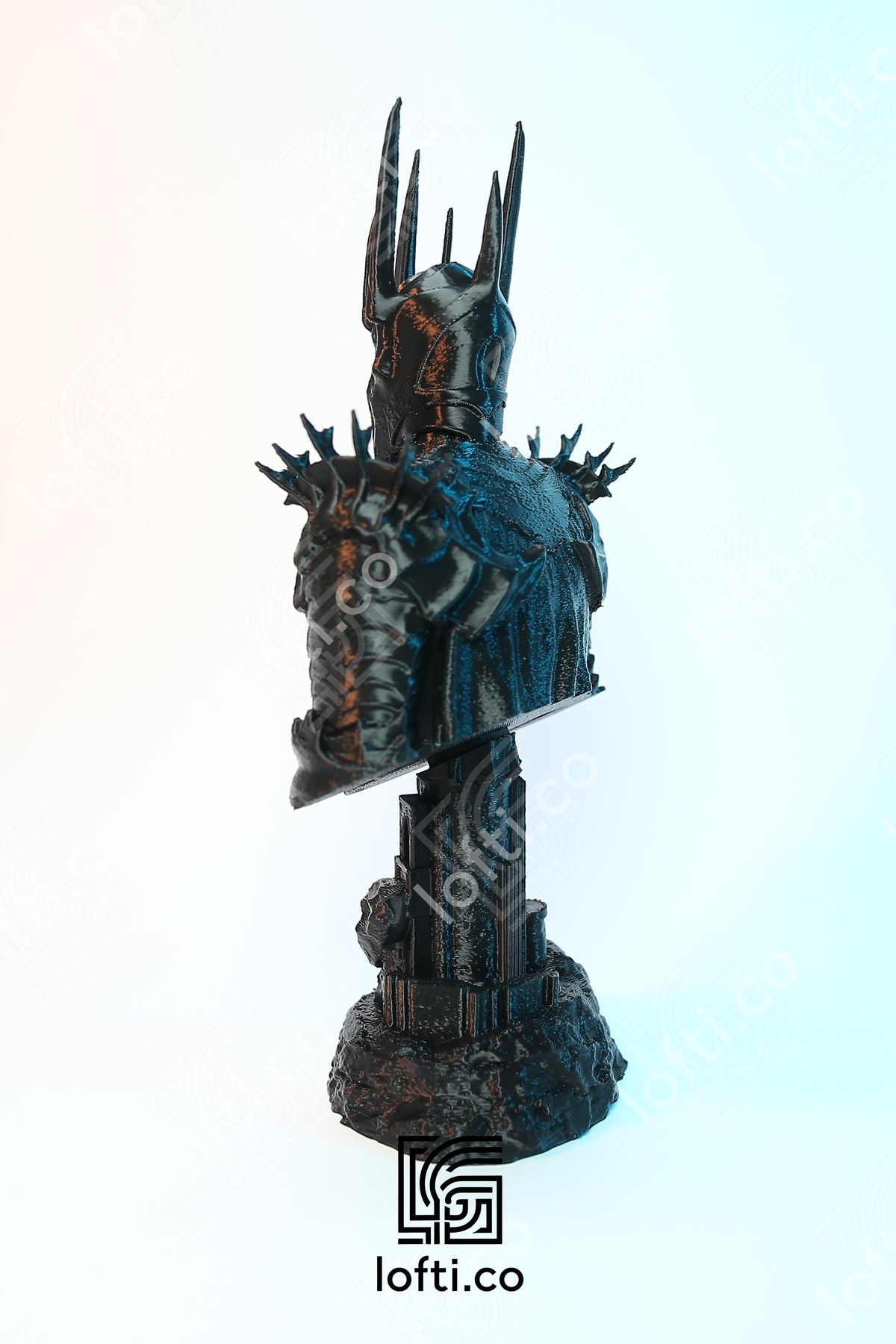 Sauron Heykel Figür Yüzüklerin Efendisi - Sauron Büst - Siyah Plastik Obje 14 Cm Lord Of The Rings