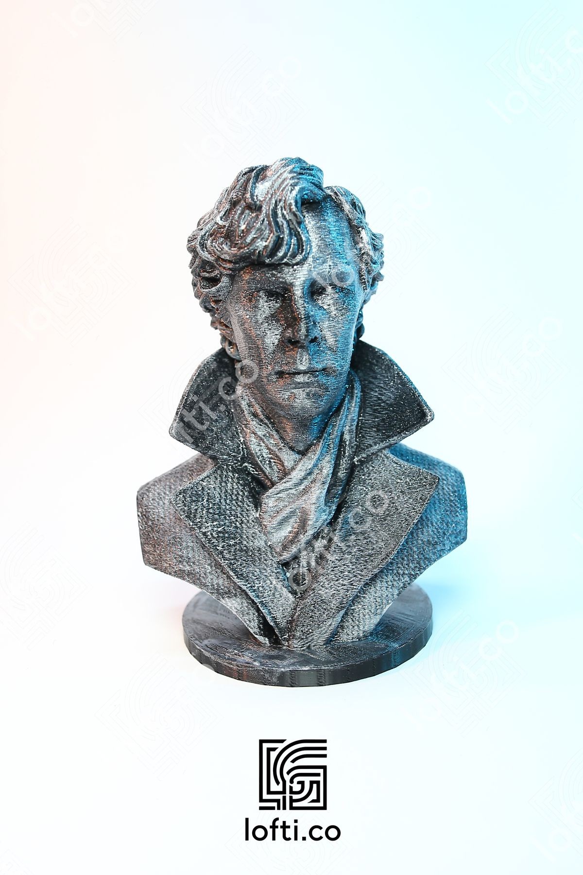Sherlock Holmes Büst - Metalik Sherlock Figürü - 15cm Sherlock Büstü - Benedict Cumberbatch