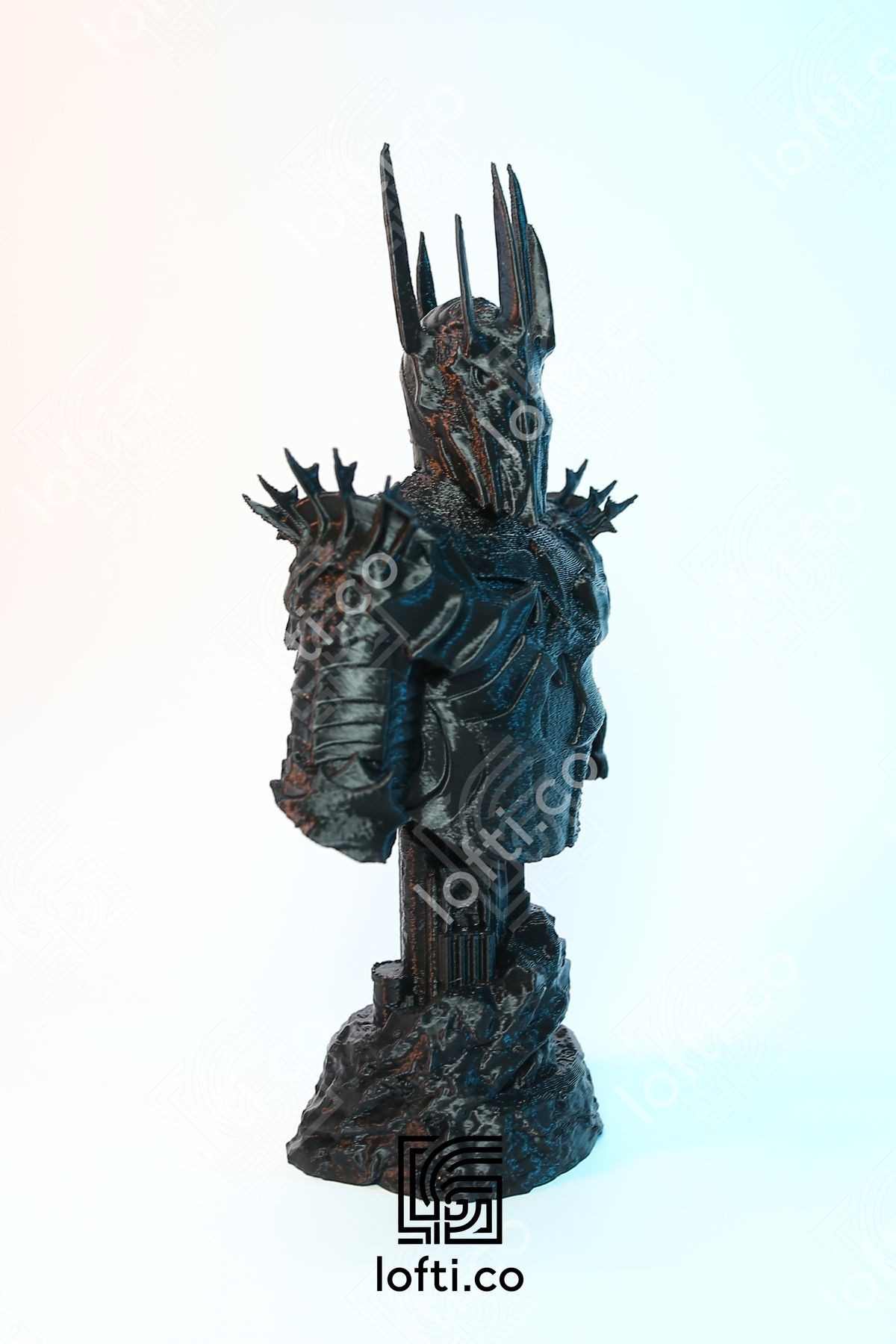 Sauron Heykel Figür Yüzüklerin Efendisi - Sauron Büst - Siyah Plastik Obje 14 Cm Lord Of The Rings