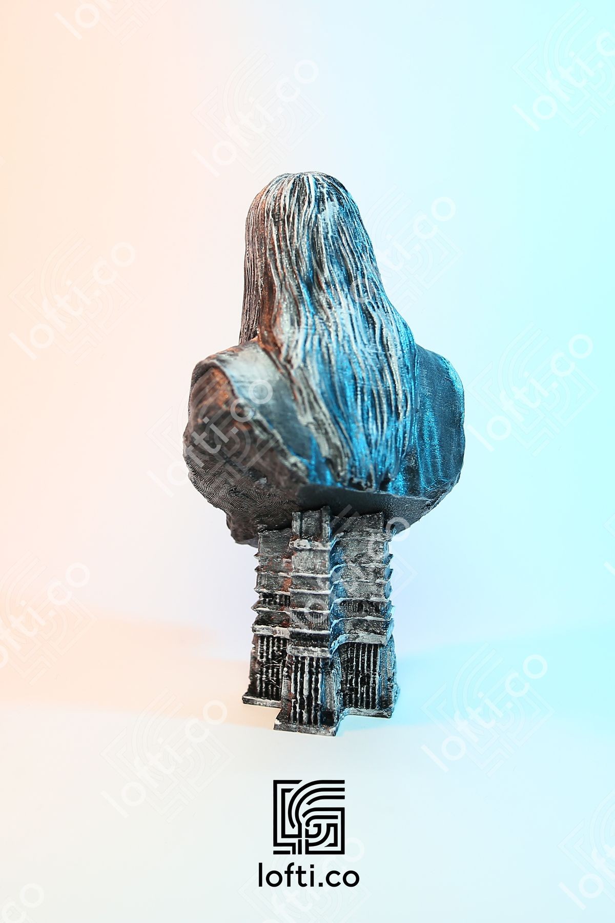 Saruman Büst - Yüzüklerin Efendisi - Saruman Metal Görünümlü Boyalı Plastik Obje 14 Cm Saruman Figür