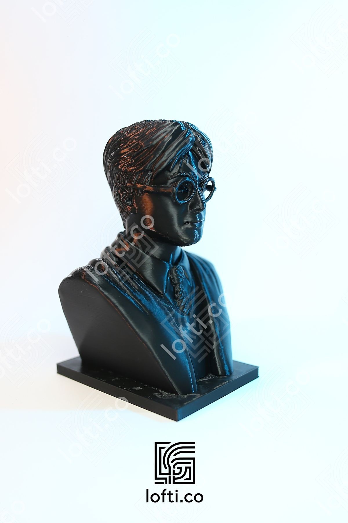 Harry Potter Figür - Harry Potter Büst - Heykel Figür - Siyah Plastik Obje 14 cm