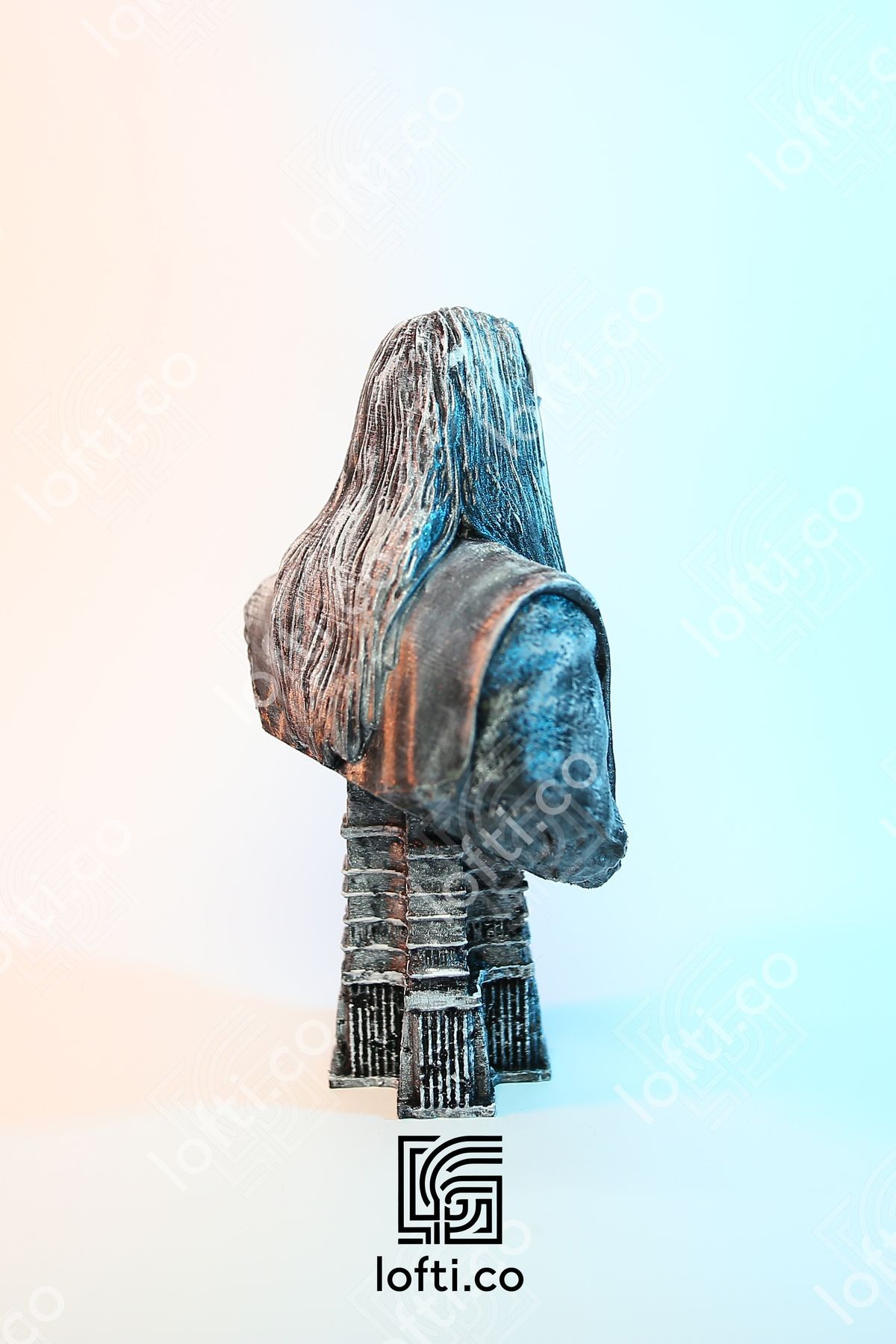 Saruman Büst - Yüzüklerin Efendisi - Saruman Metal Görünümlü Boyalı Plastik Obje 14 Cm Saruman Figür