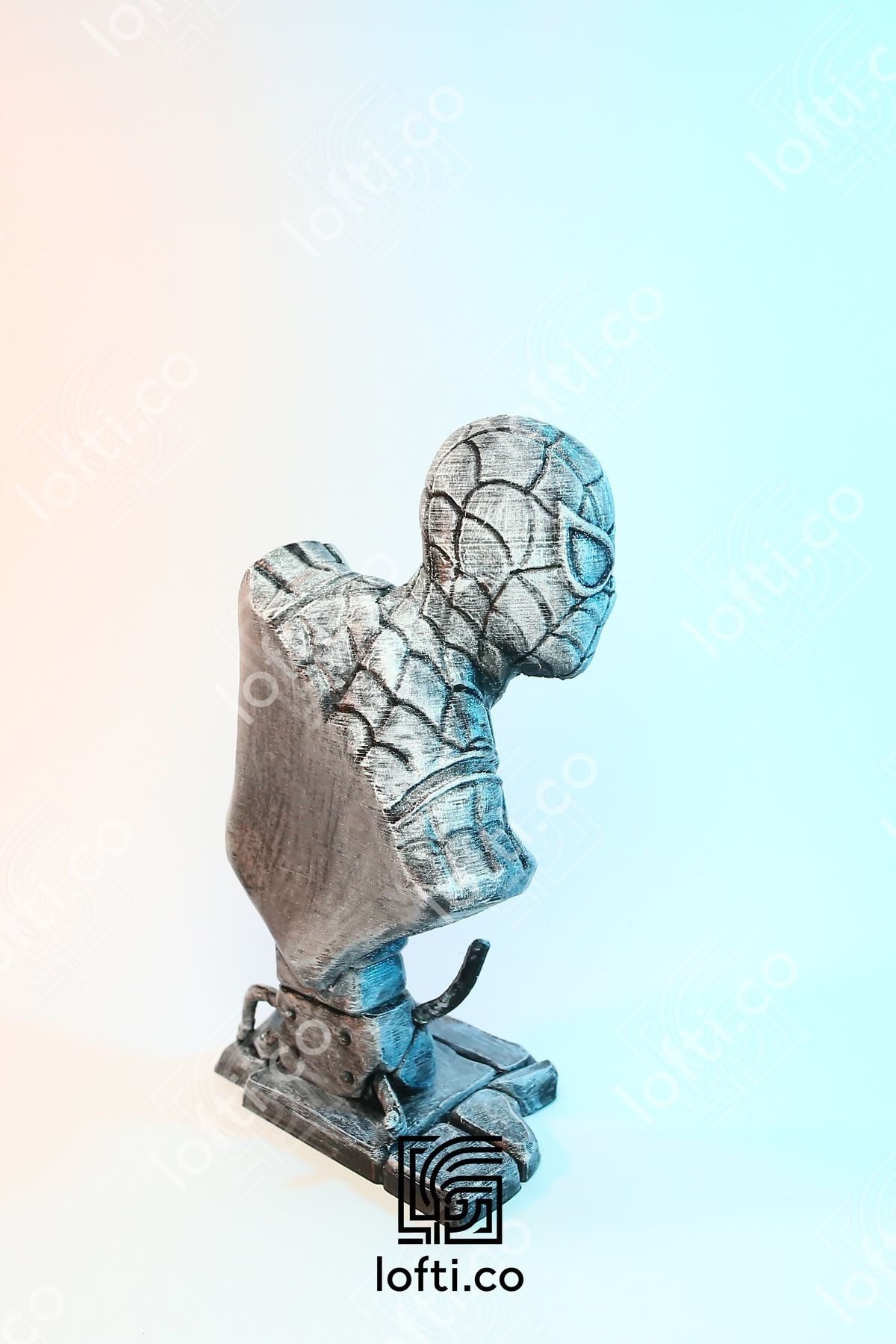 Örümcek Adam Büst - Metalik Örümcek Adam Figürü - 15cm Örümcek Adam Büst