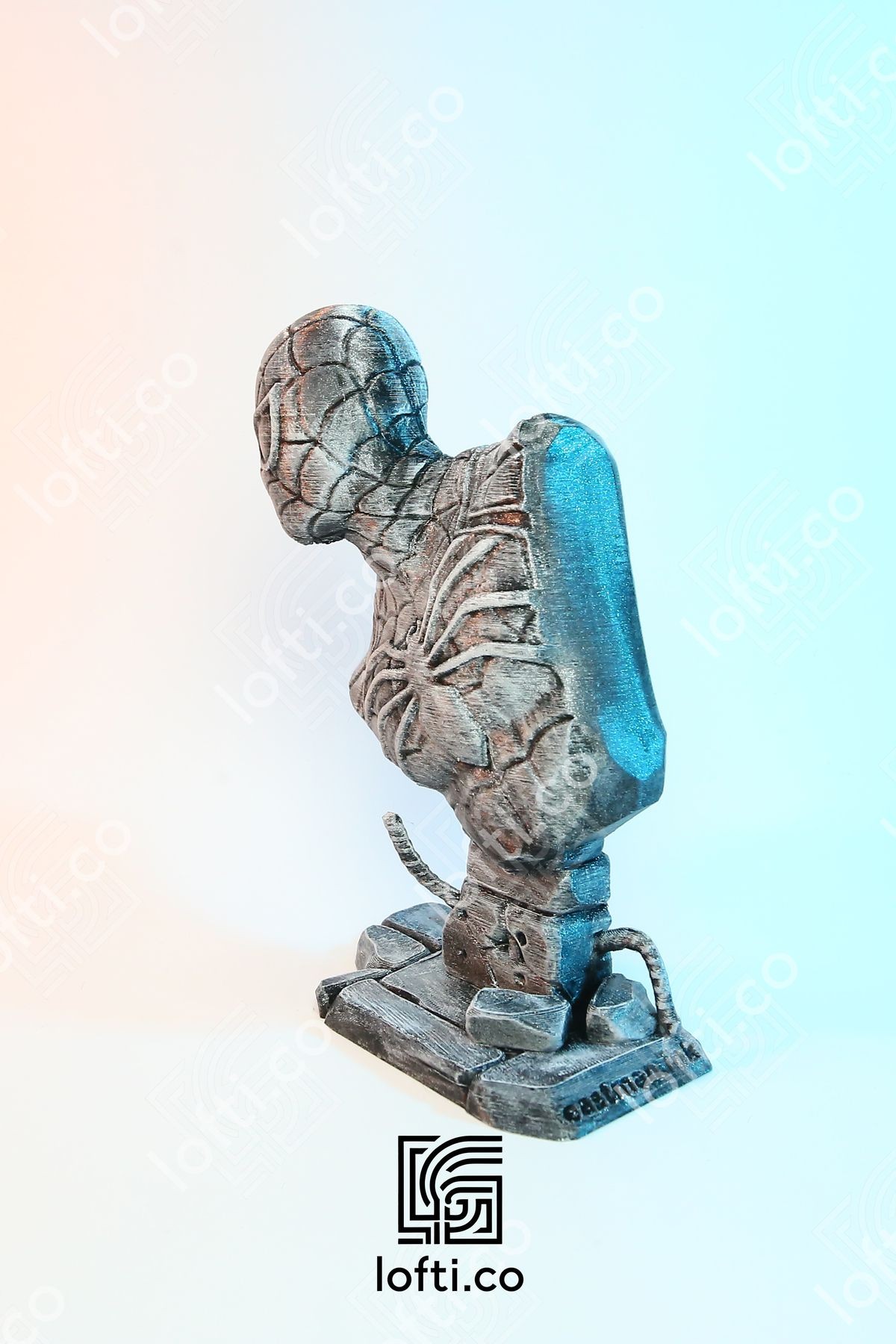 Örümcek Adam Büst - Metalik Örümcek Adam Figürü - 15cm Örümcek Adam Büst