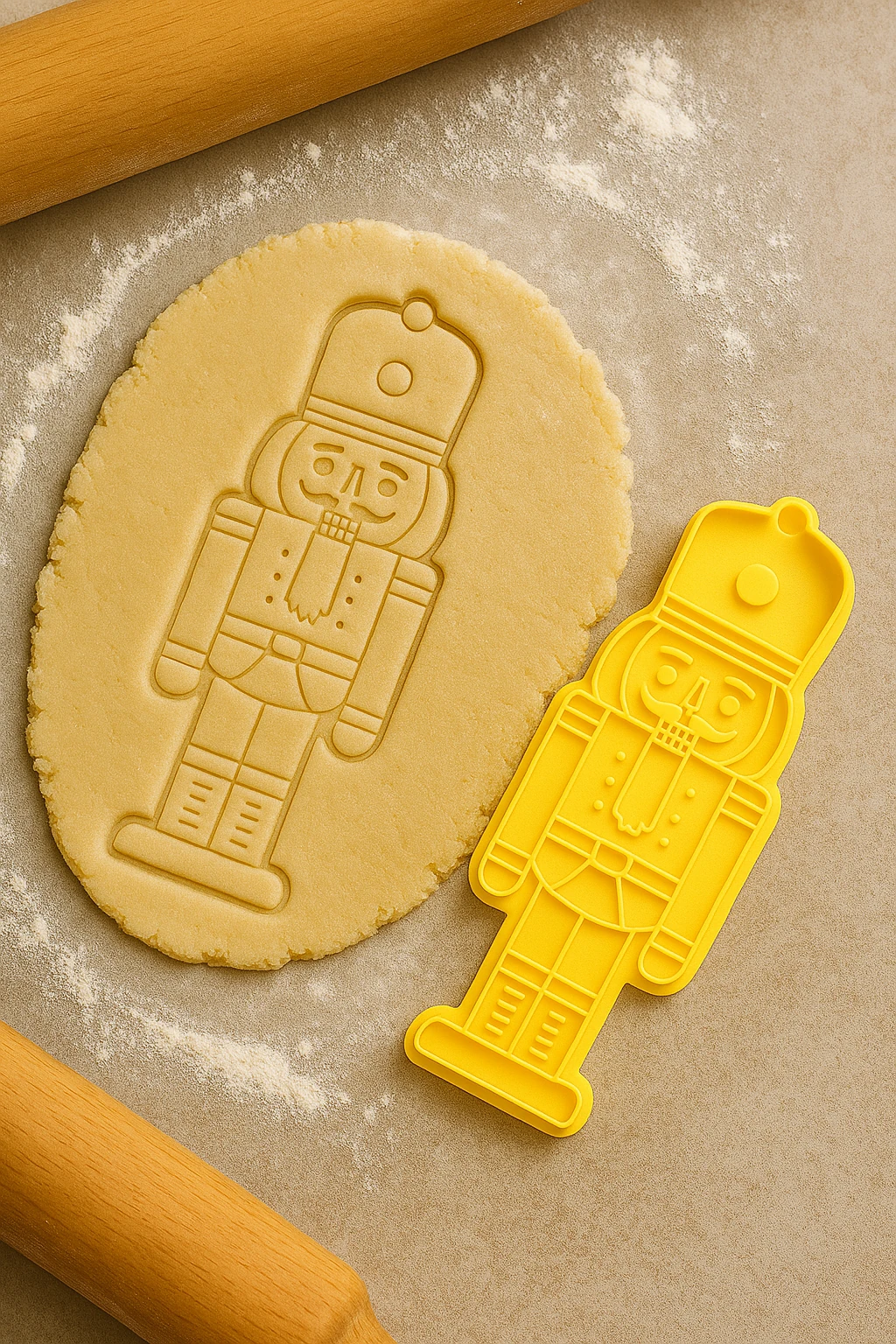 Fındıkkıran Adam Yılbaşı Kurabiye Kalıbı Hamur Şekillendirme Aparatı 12 cm