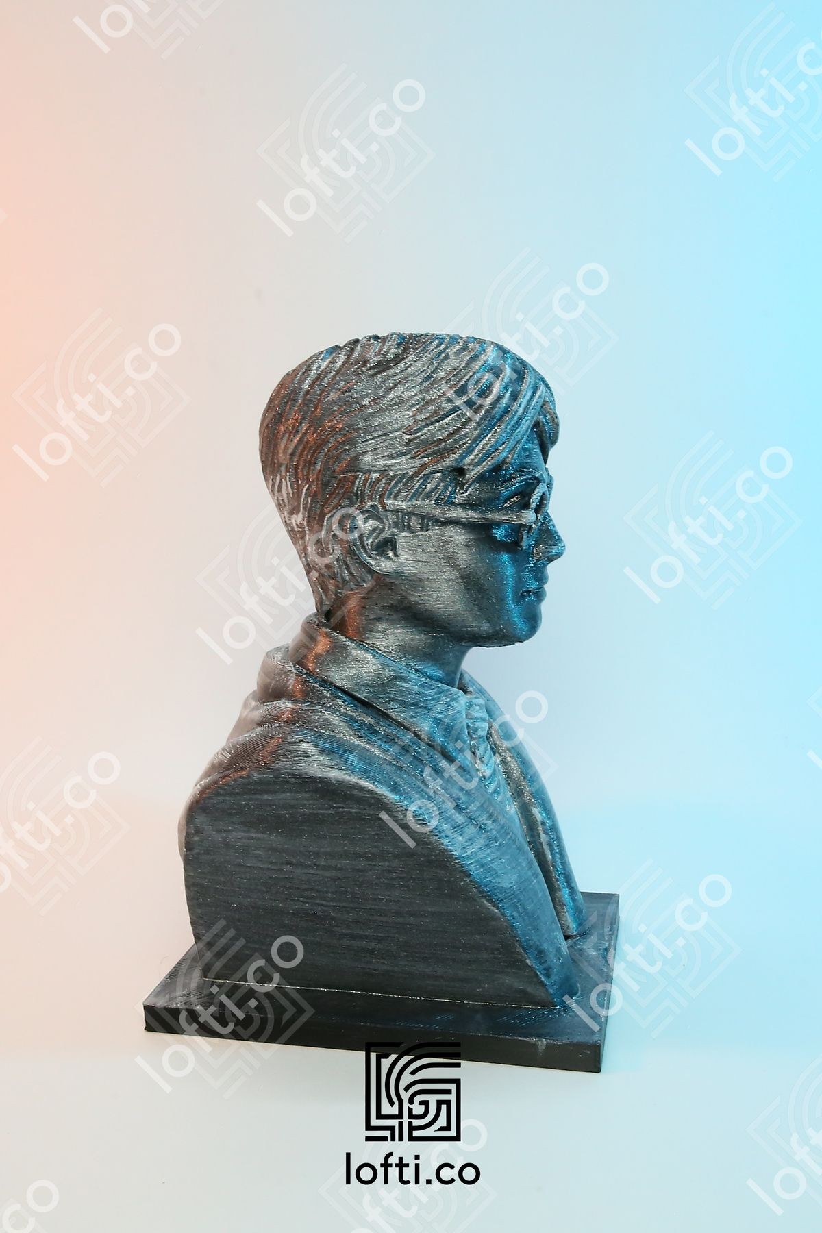 Harry Potter Figür - Harry Potter Büst - Heykel Figür - Metal Görünümlü Boyalı Plastik Obje 14 cm