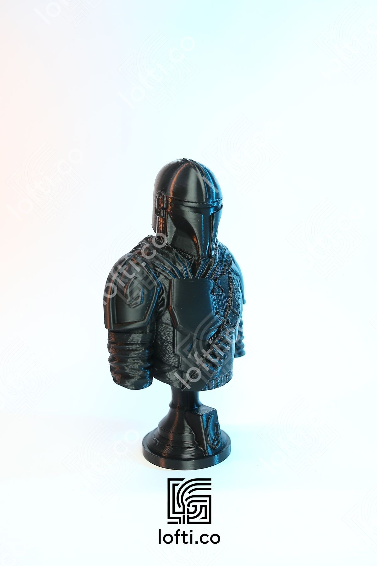 Mandalorian Büst - Siyah Star Wars Mandalorian Figürü - 15cm Mandalorian Büstü